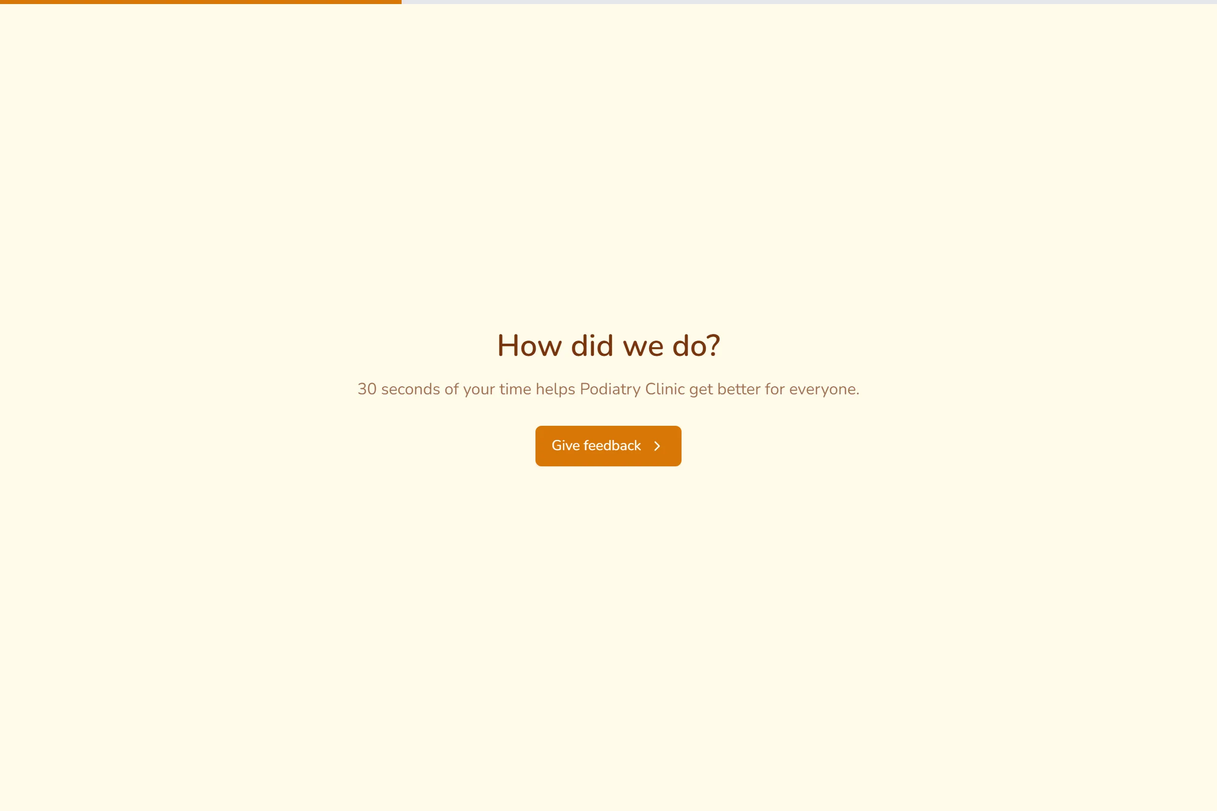 Podiatry Clinic Quick Feedback template preview