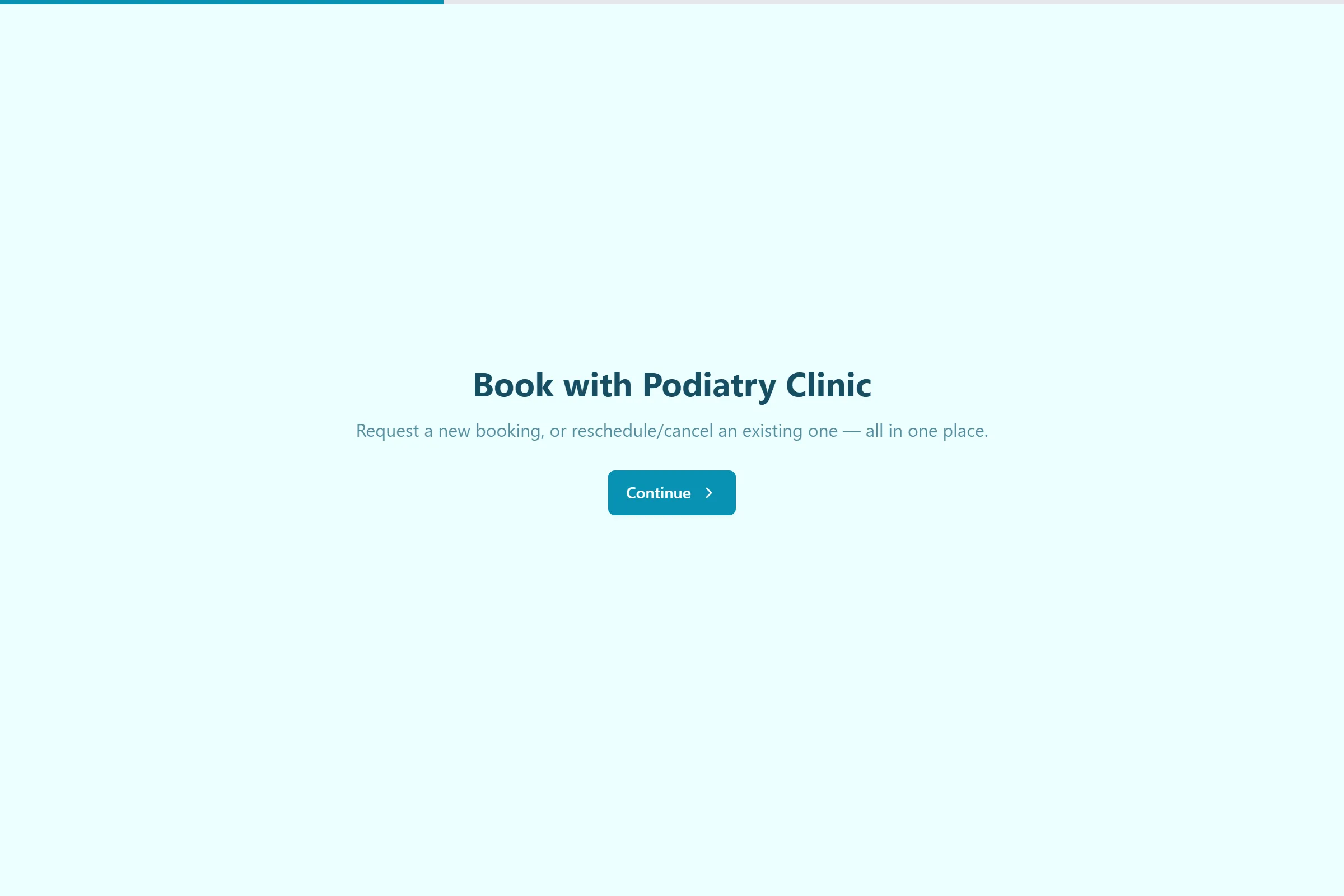 Podiatry Clinic Reschedule / Cancel Request template preview