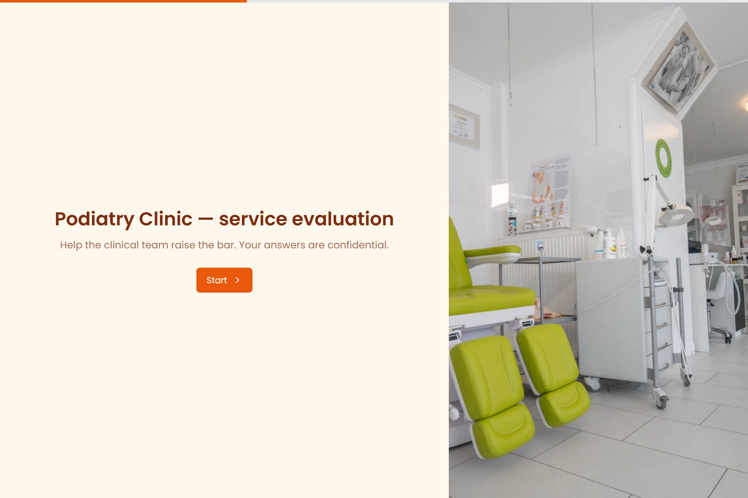 Podiatry Clinic Service Evaluation template preview