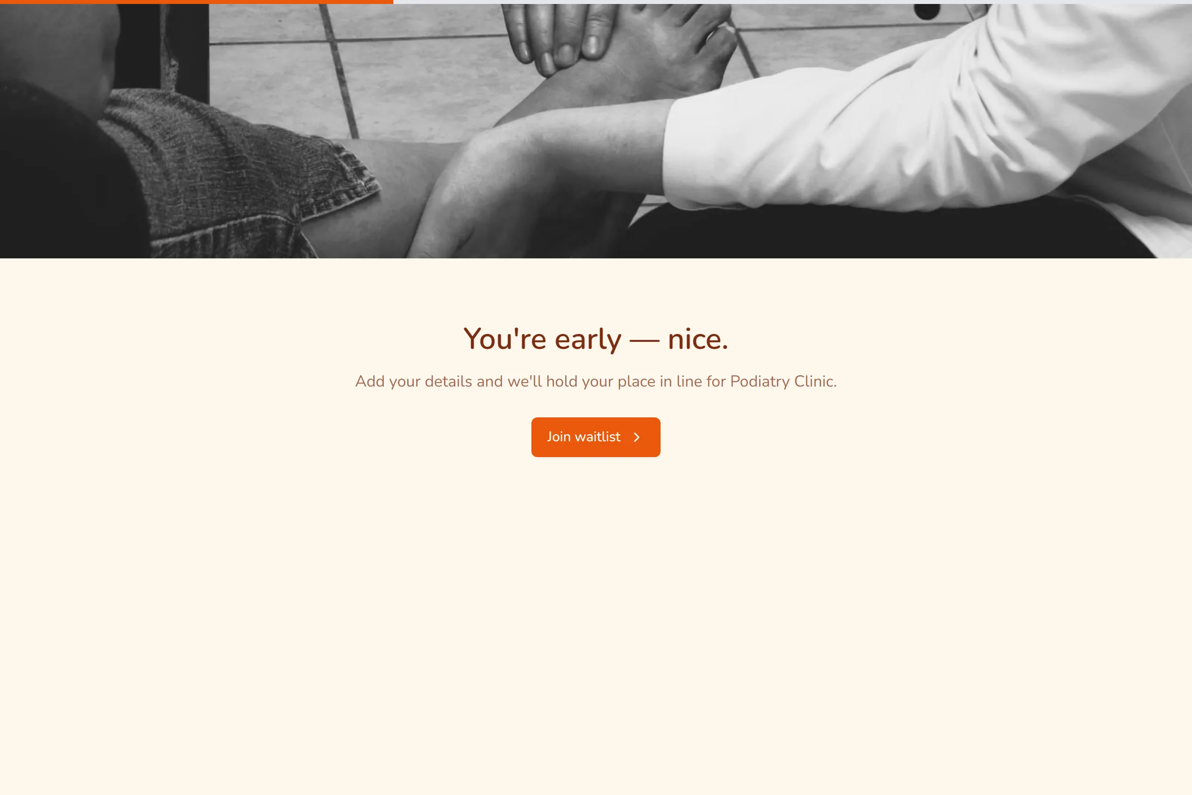 Podiatry Clinic Waitlist template preview