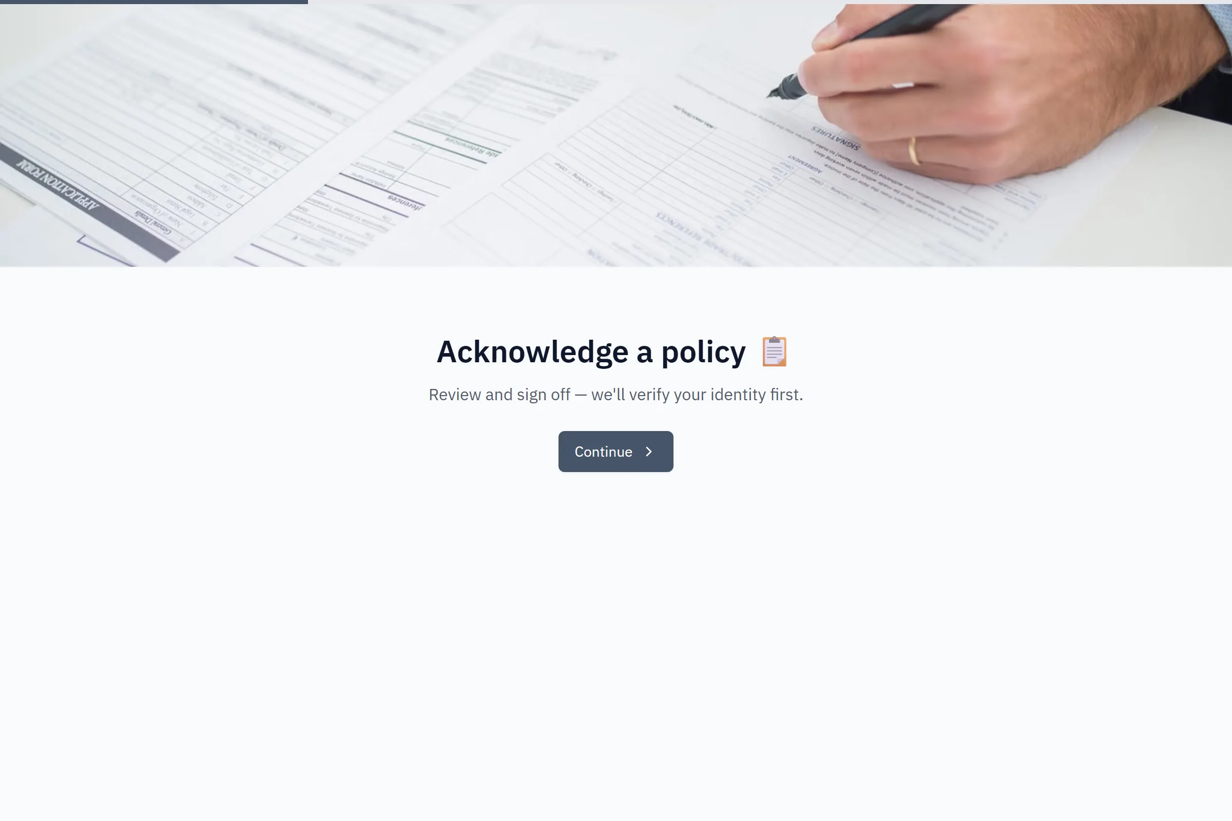 Policy Acknowledgment template preview