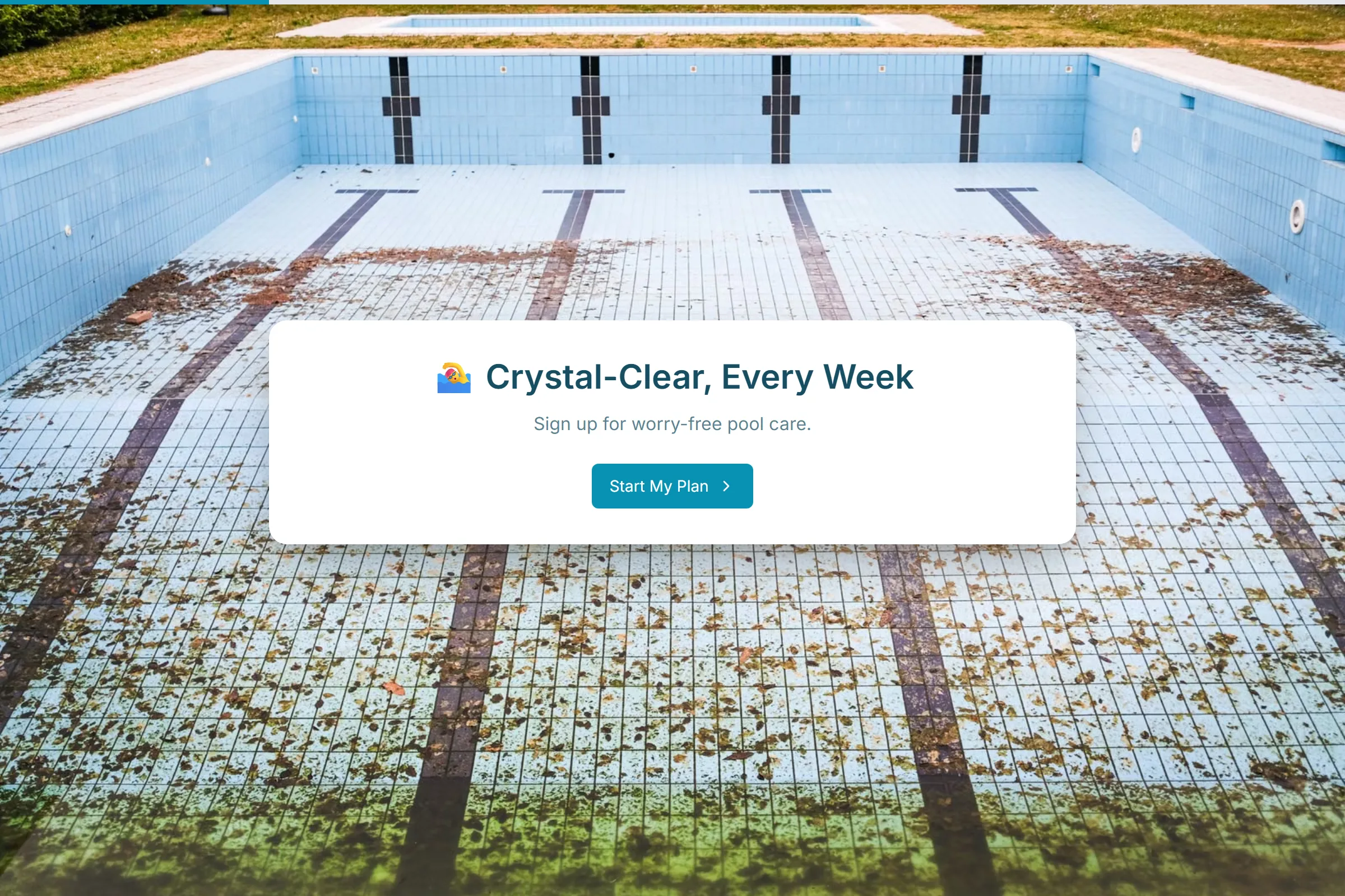 Pool Maintenance Plan Signup template preview