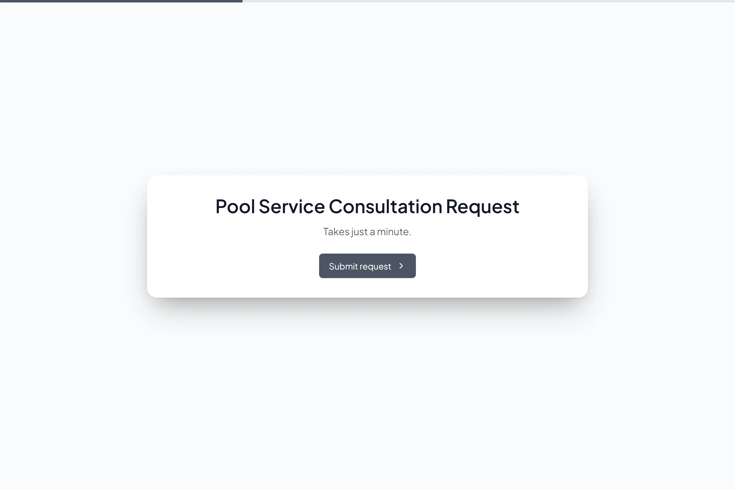 Pool Service Consultation Request template preview