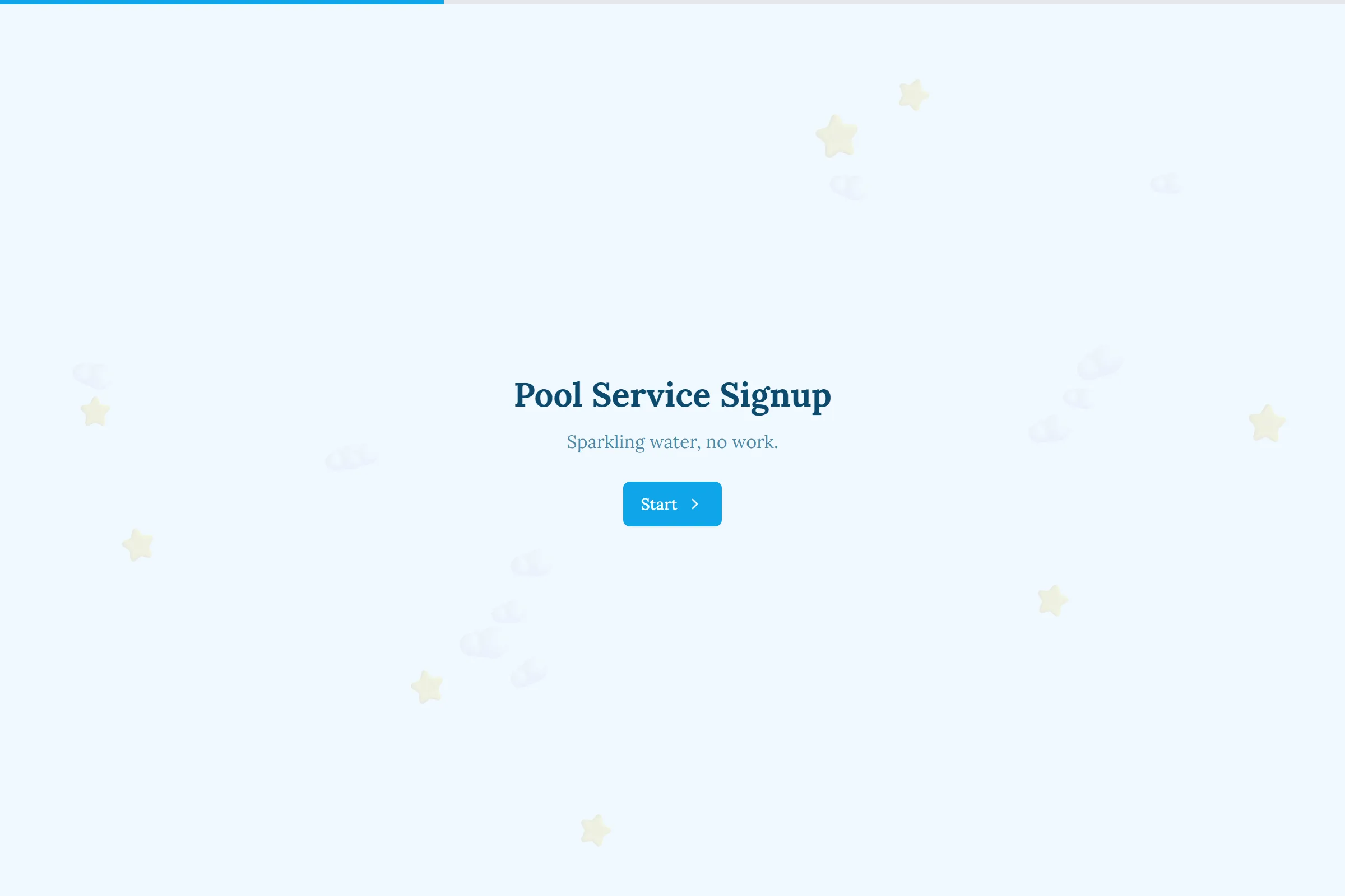 Pool Service Signup template preview