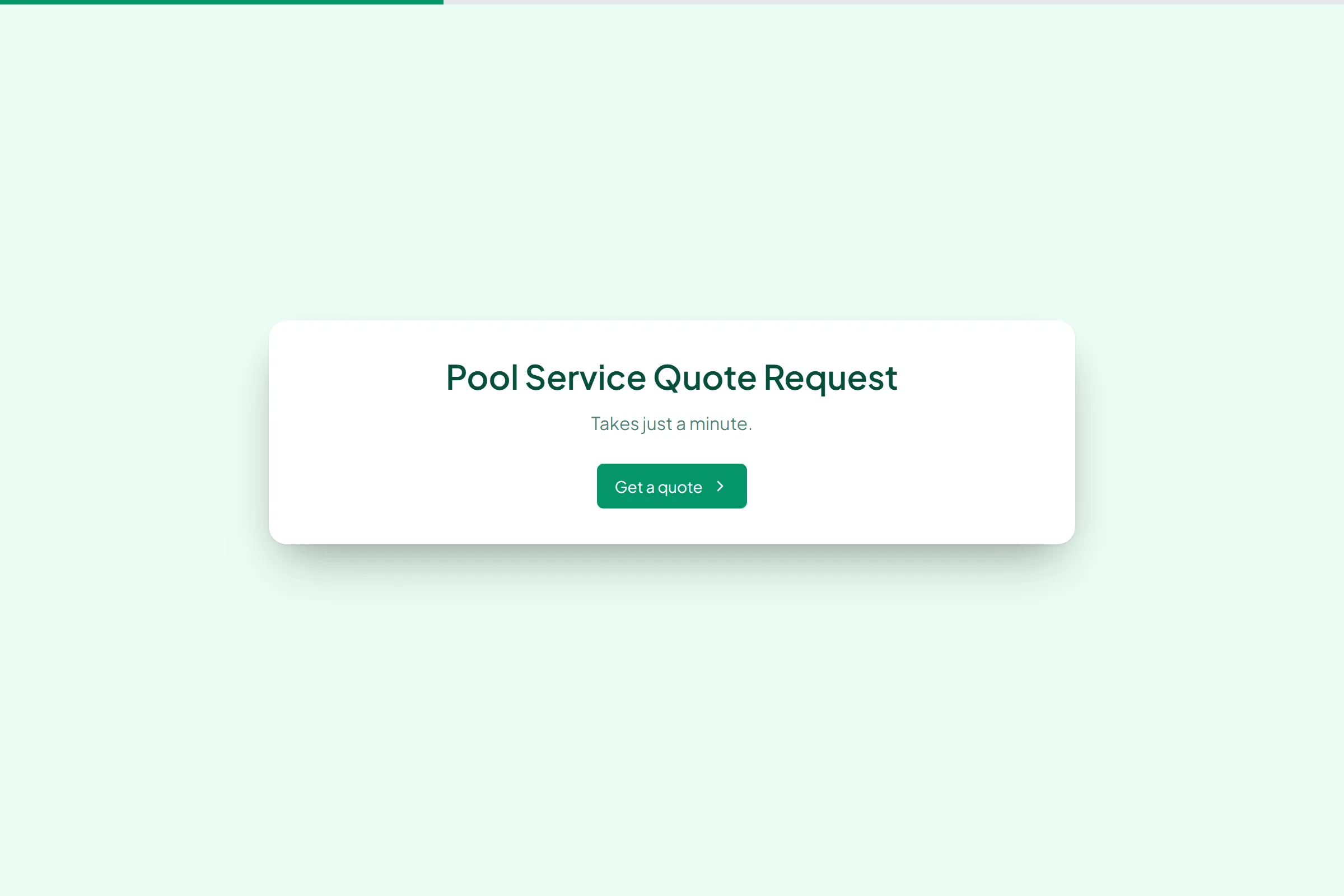 Pool Service Quote Request template preview