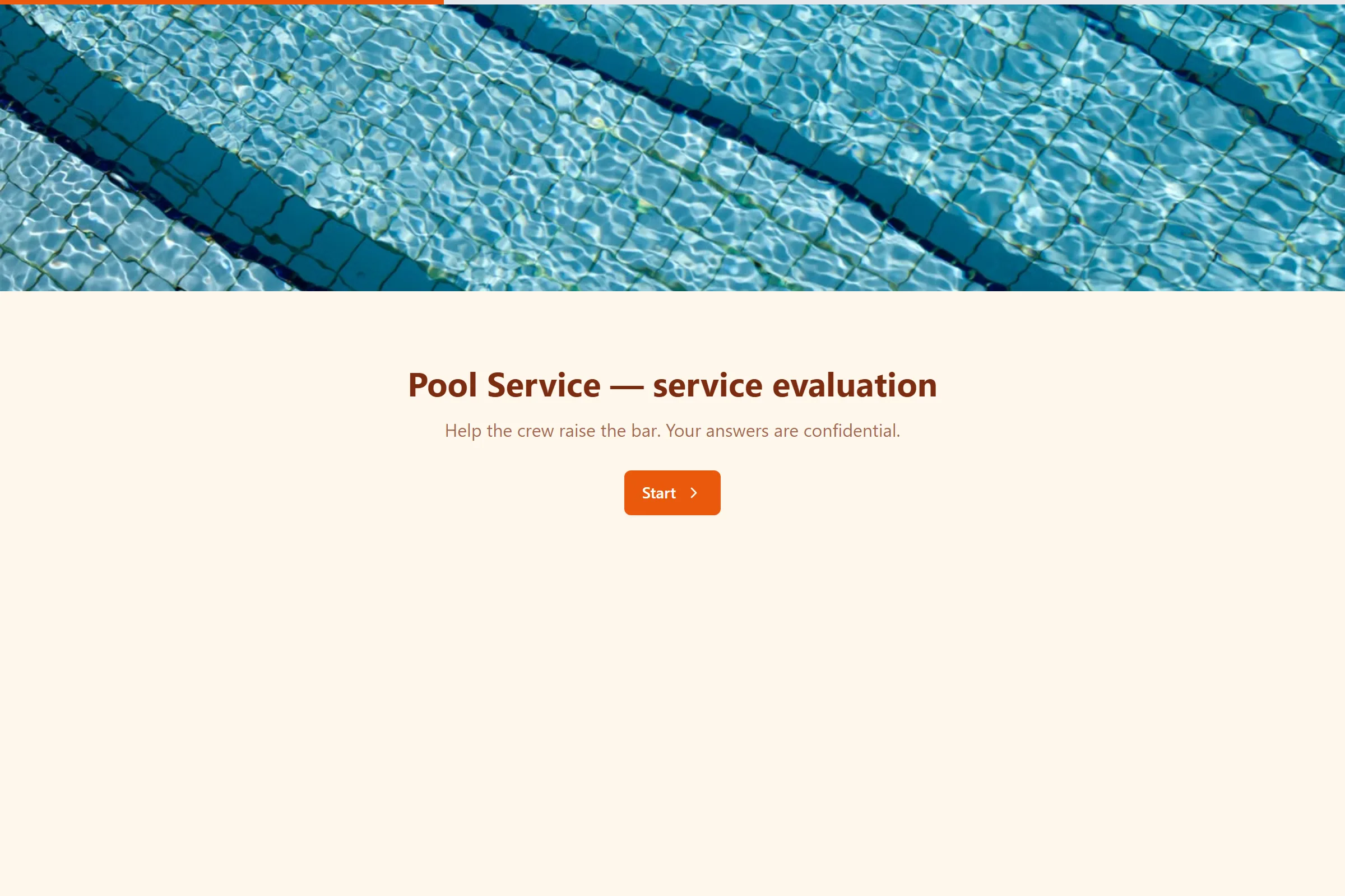 Pool Service Service Evaluation template preview