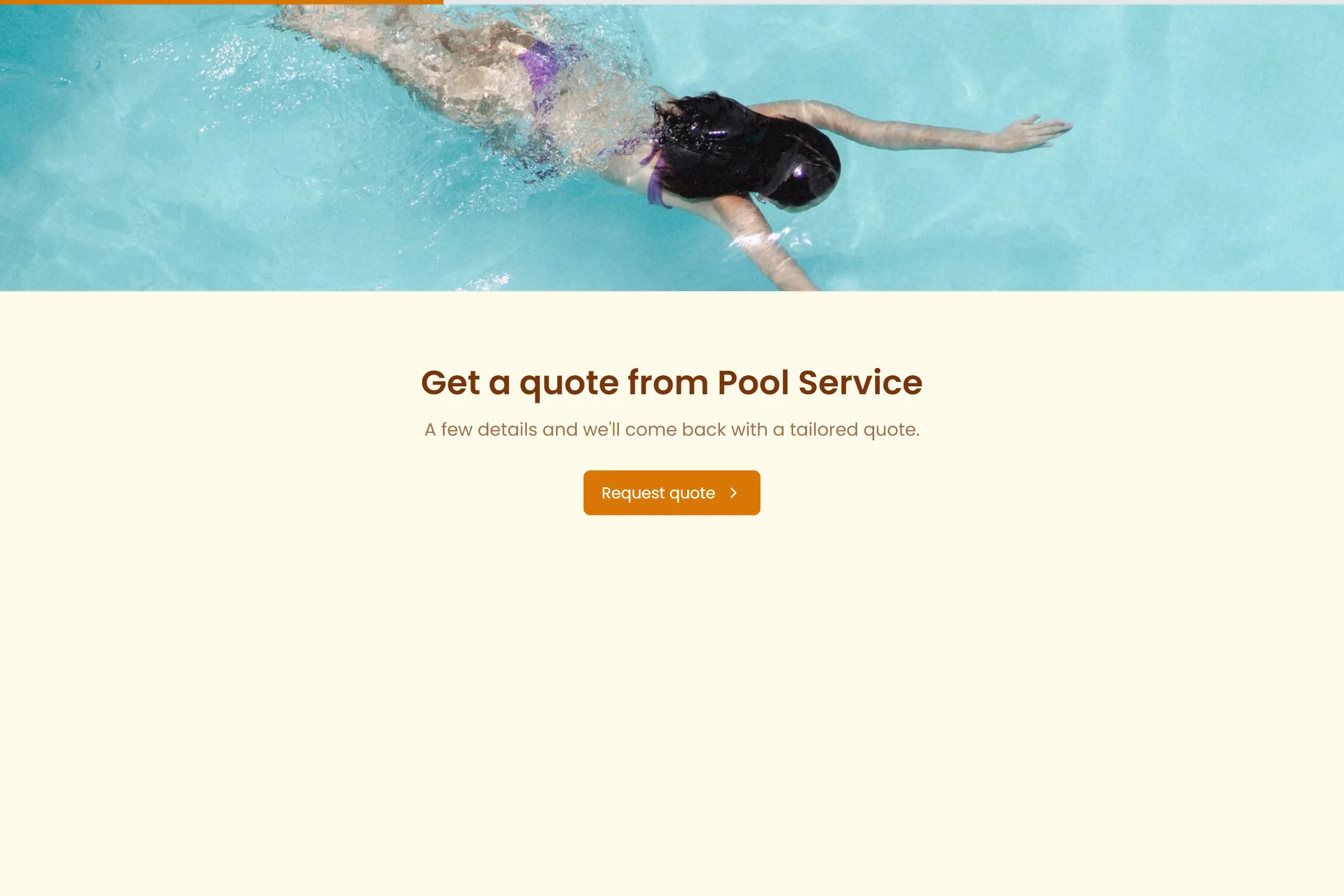 Pool Service Site Survey Request template preview