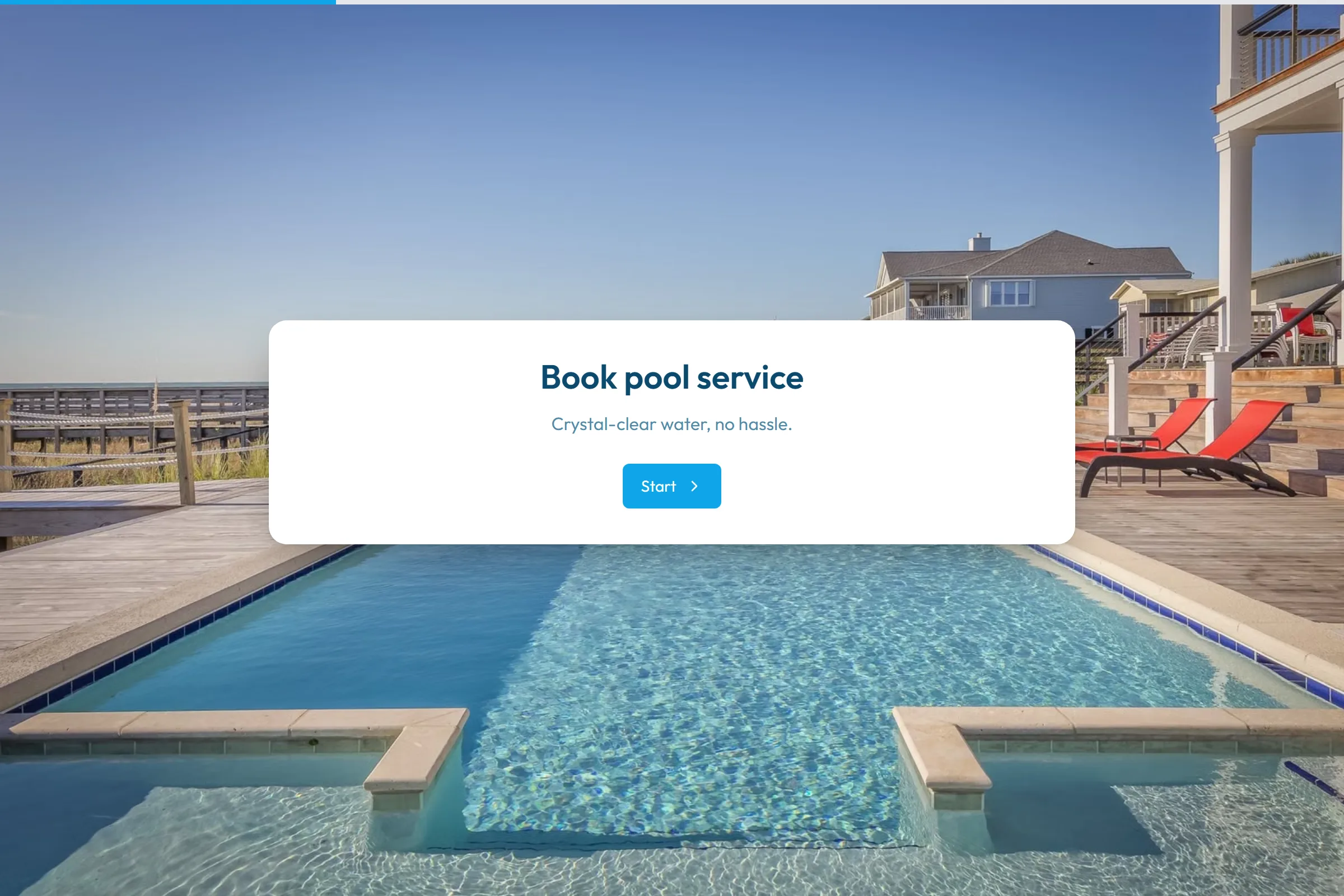 Pool Service Booking template preview