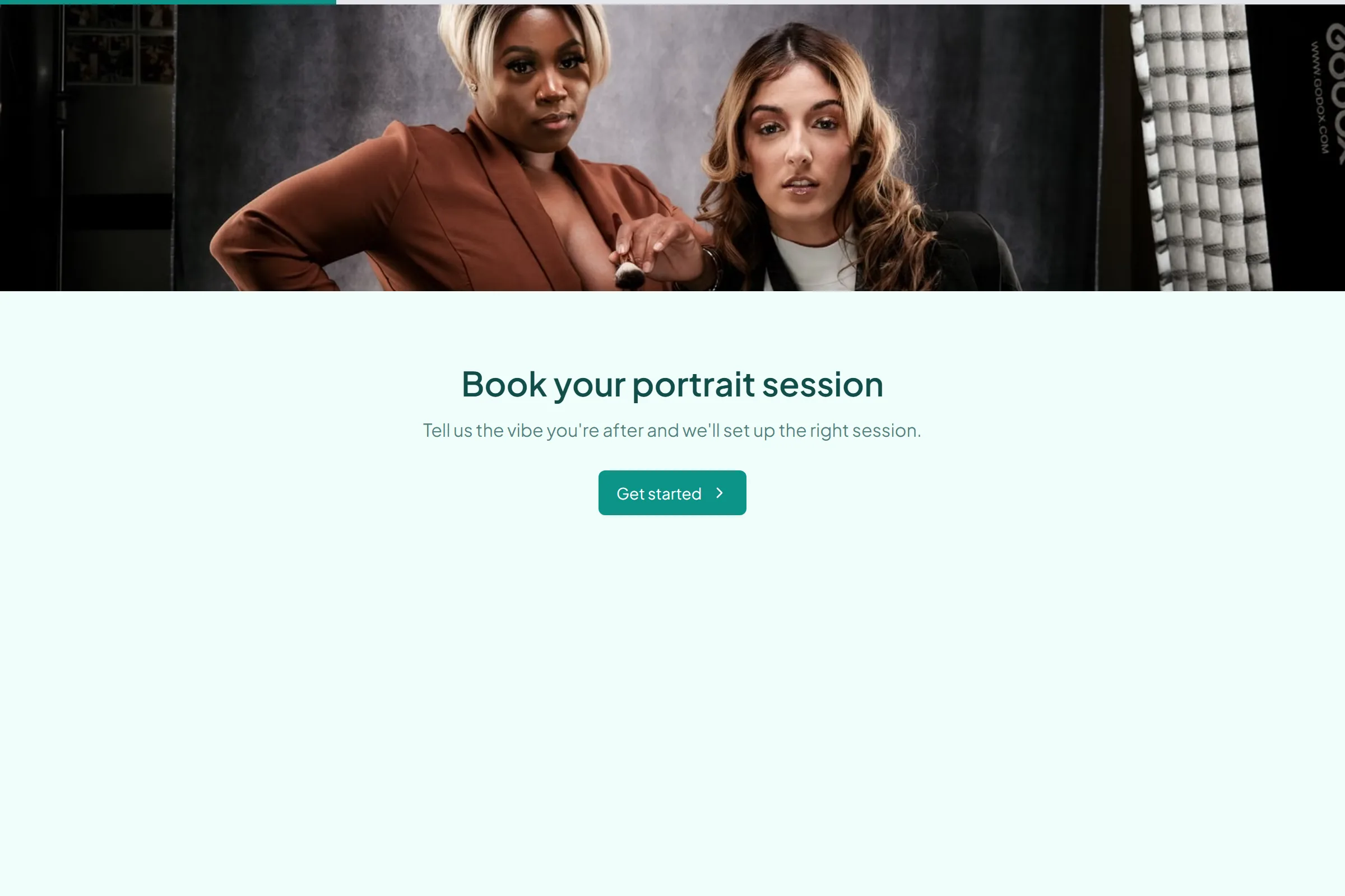 Portrait Session Booking preview