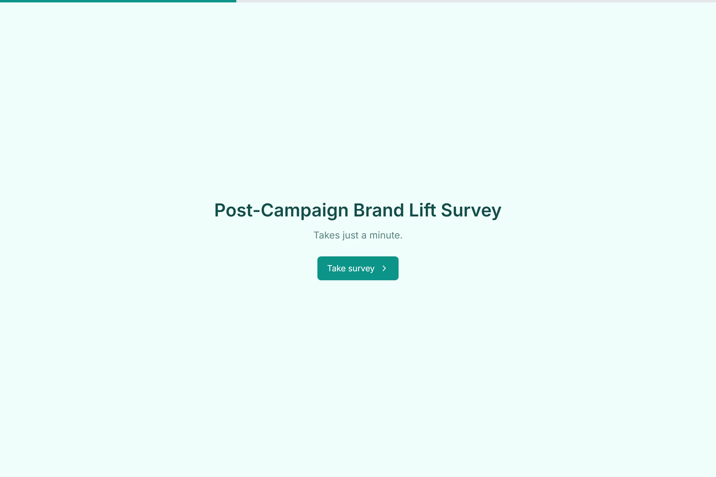 Post-Campaign Brand Lift Survey template preview