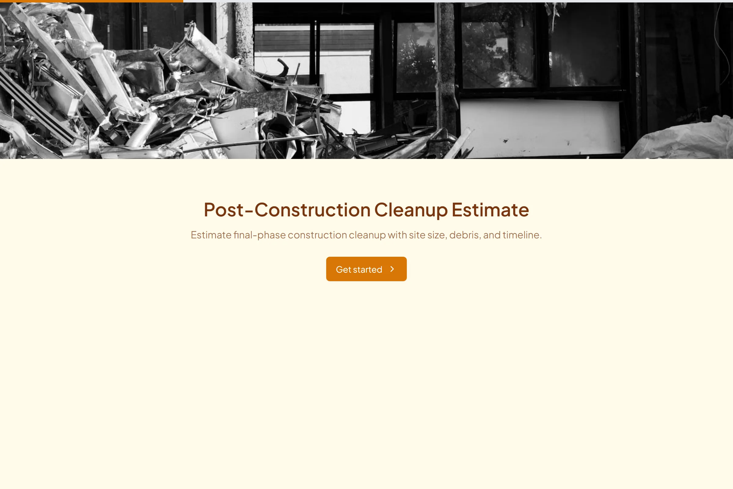 Post-Construction Cleanup Estimate template preview
