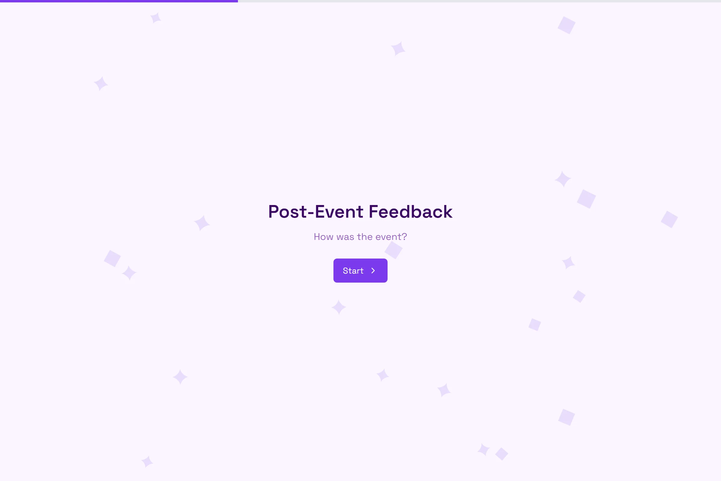 Post-Event Feedback template preview