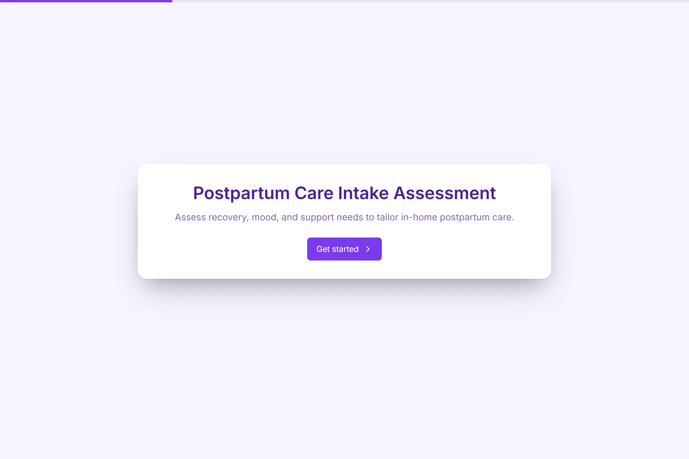 Postpartum Care Intake Assessment template preview