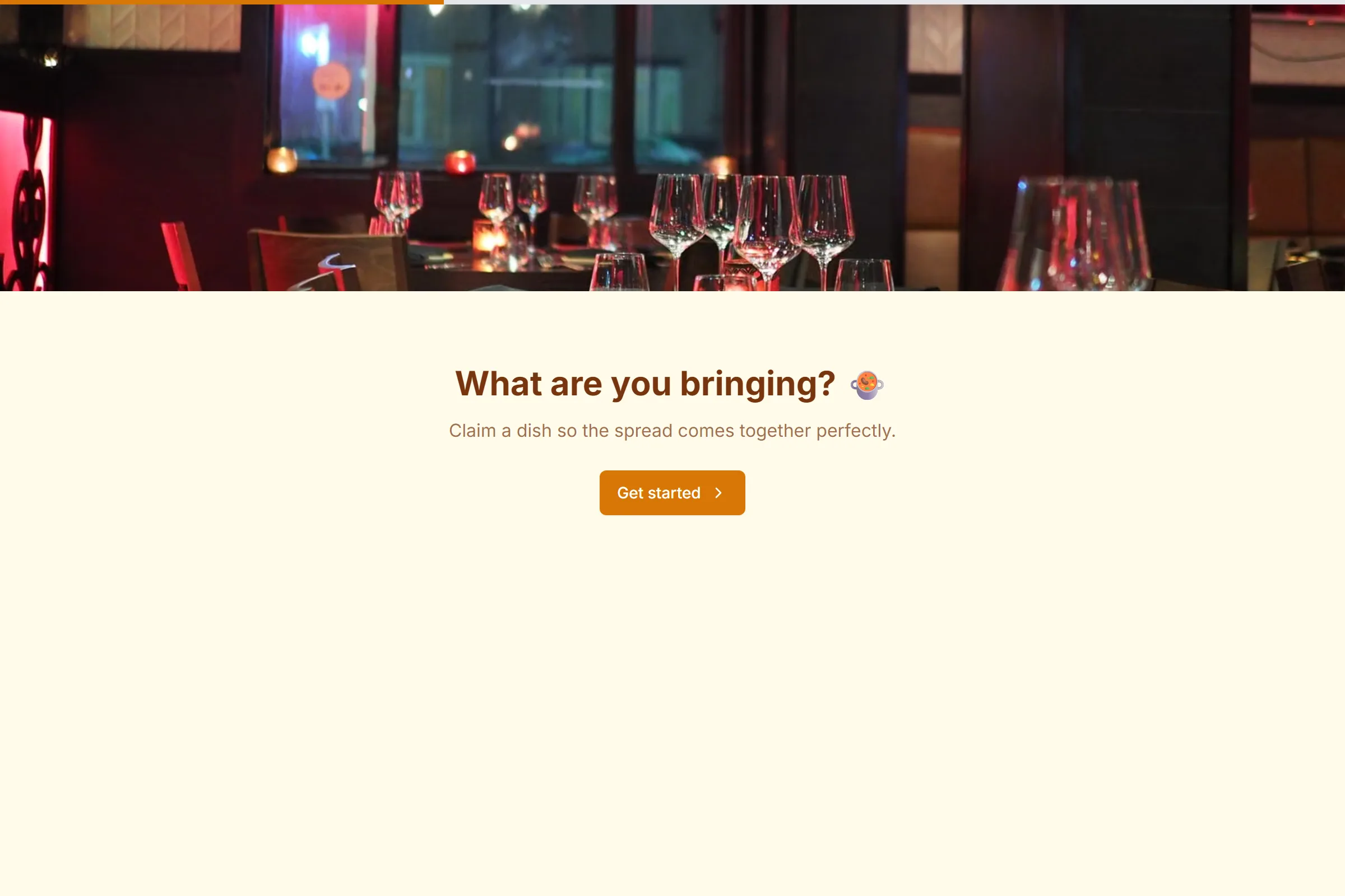 Potluck Signup template preview