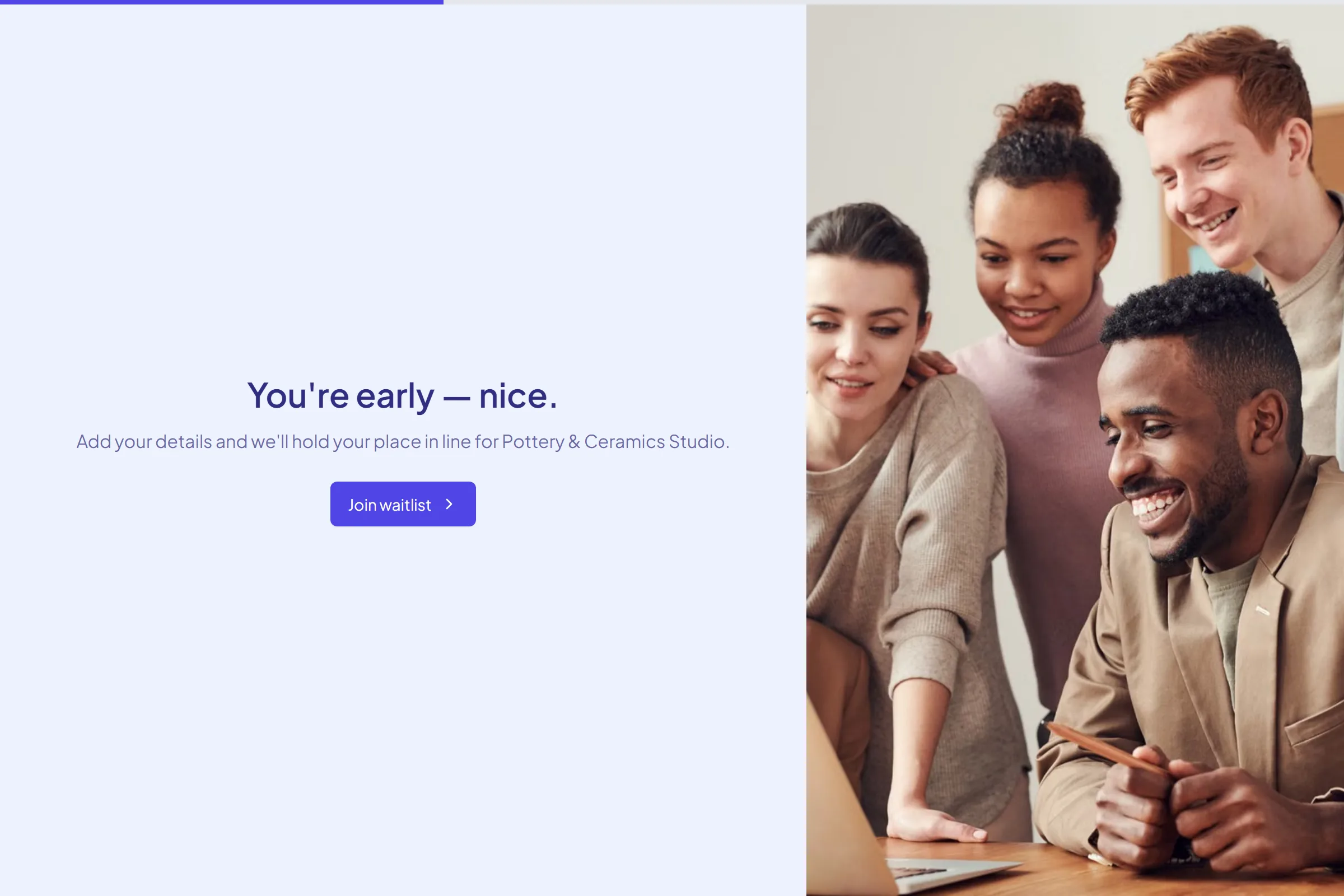 Pottery & Ceramics Studio Waitlist template preview