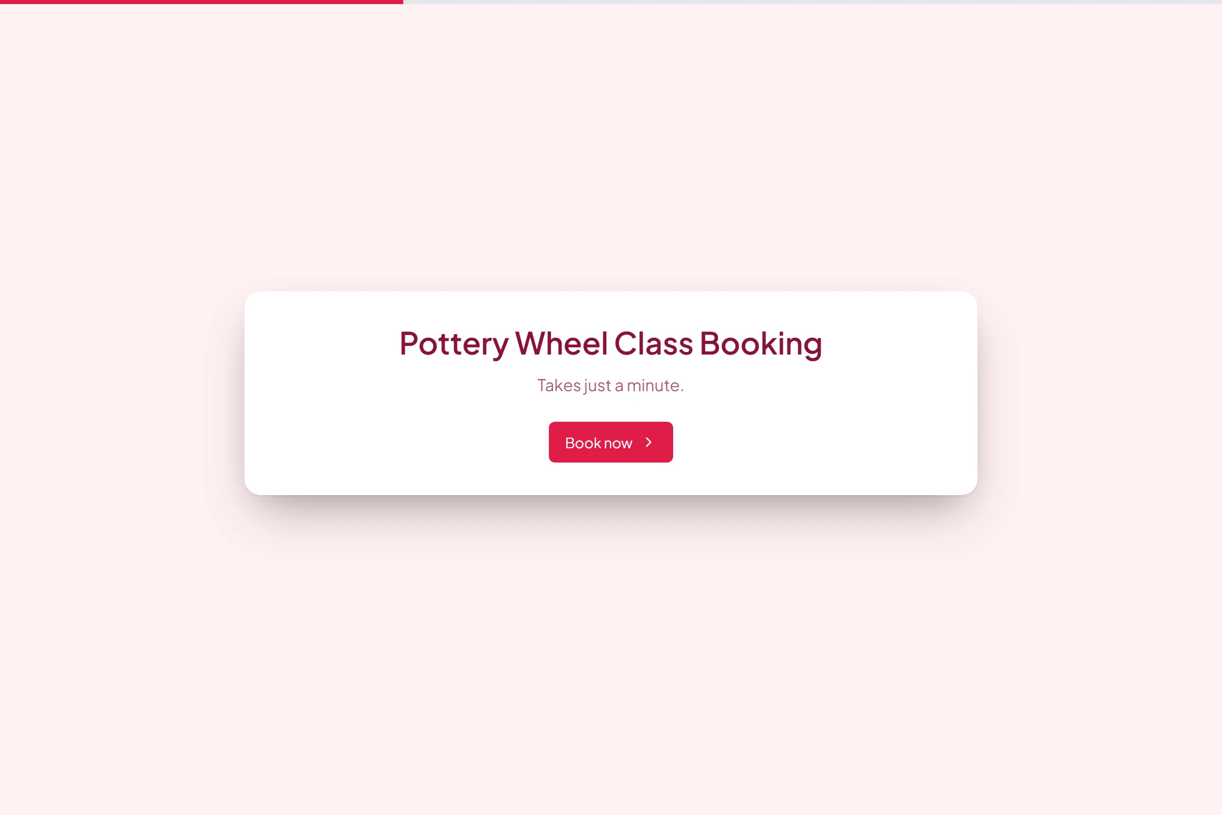 Pottery Wheel Class Booking template preview