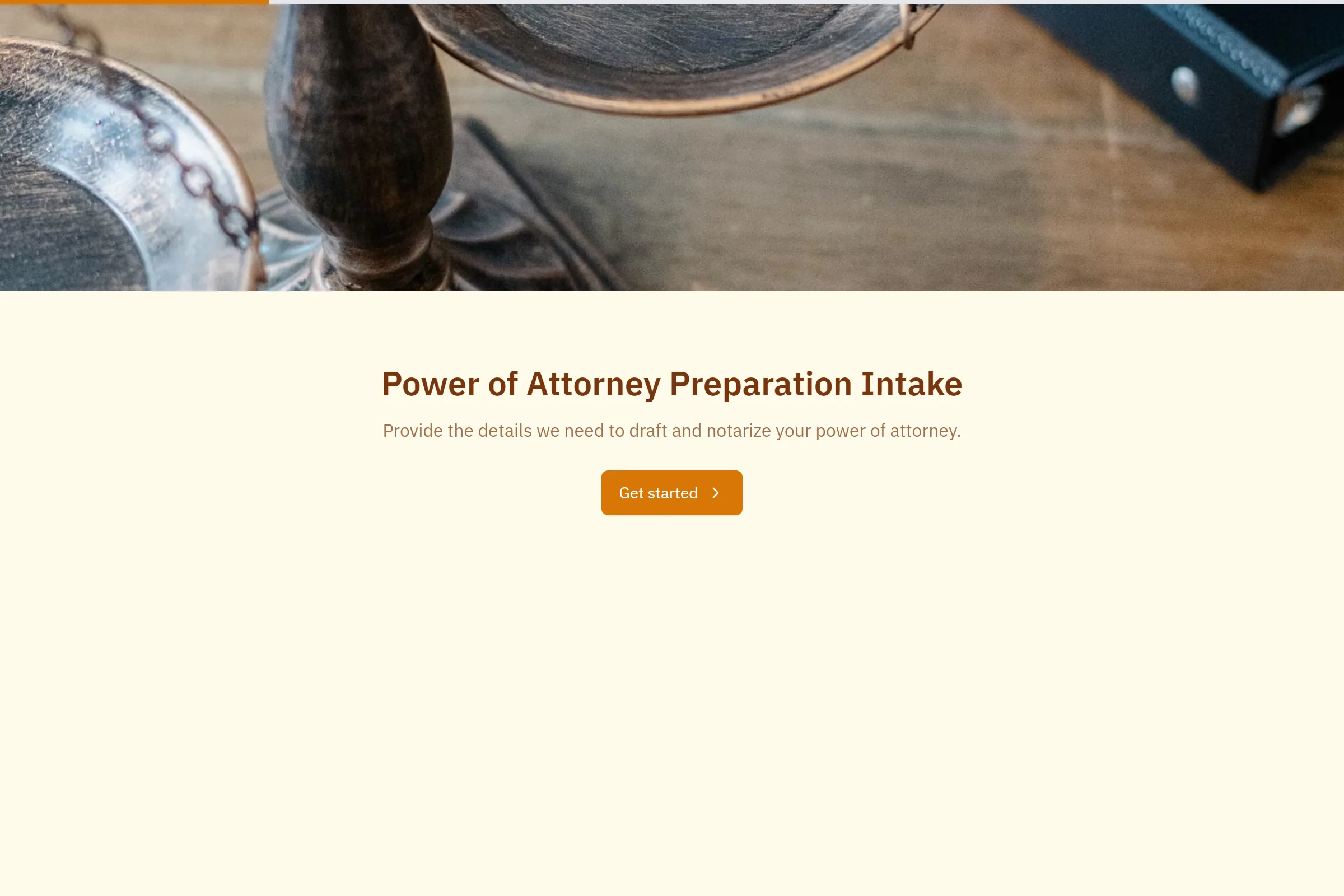 Power of Attorney Preparation Intake template preview