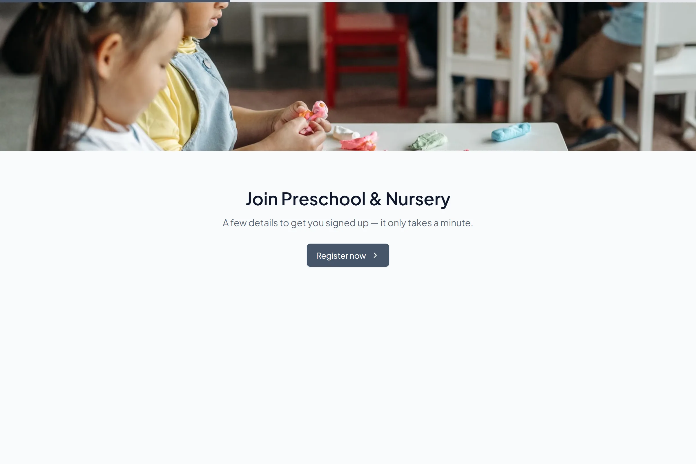 Preschool & Nursery Class Registration template preview