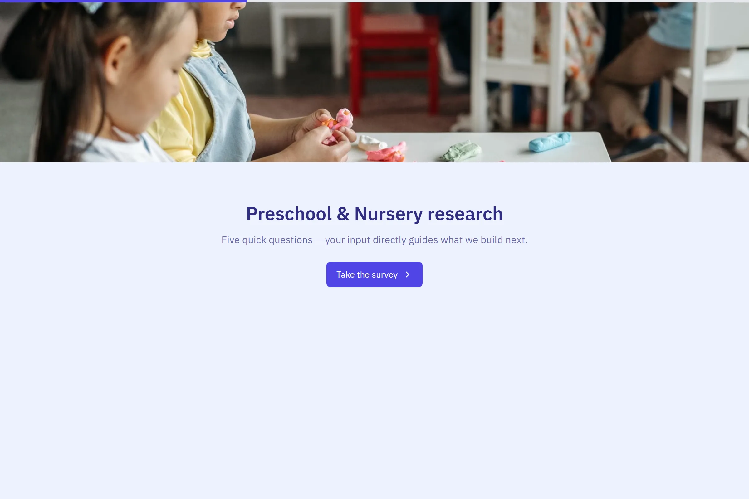 Preschool & Nursery Market Research Survey template preview