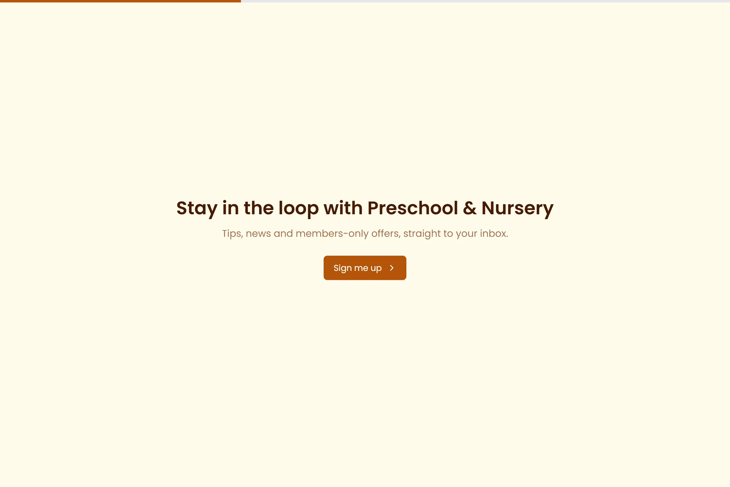 Preschool & Nursery Newsletter & Updates Signup template preview