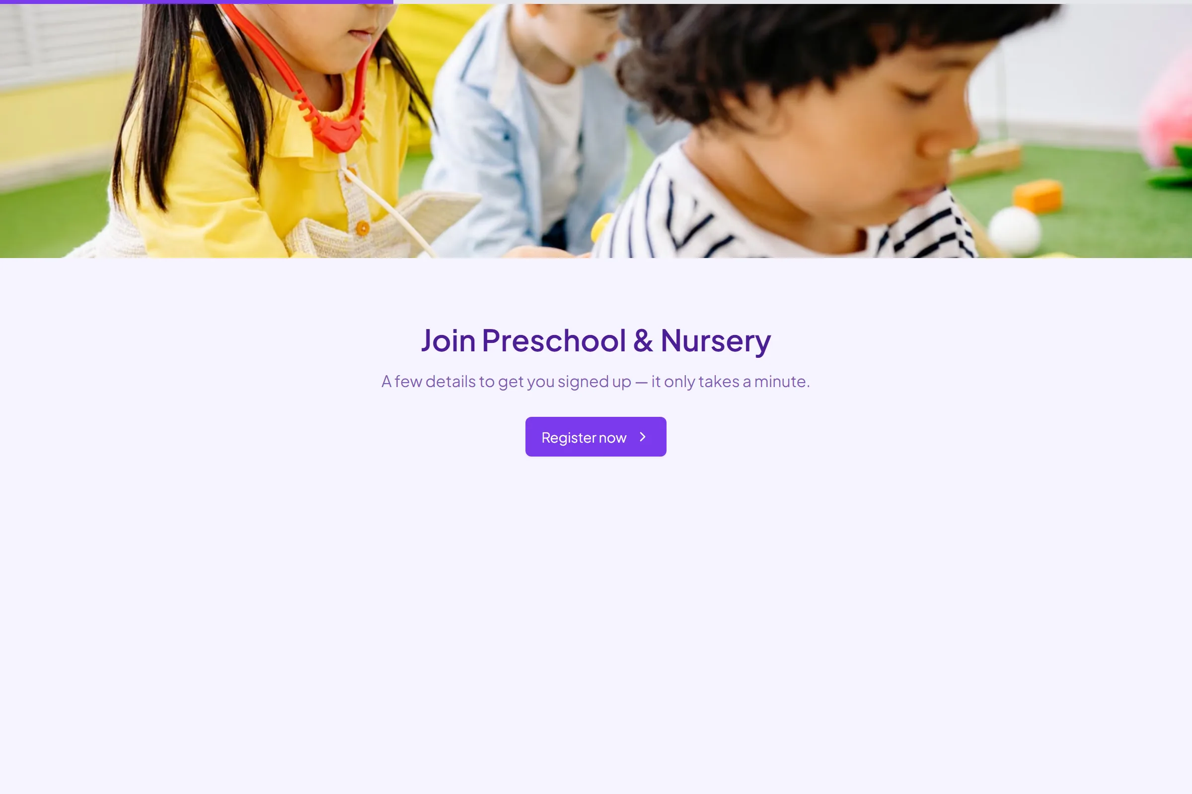 Preschool & Nursery Program Application template preview