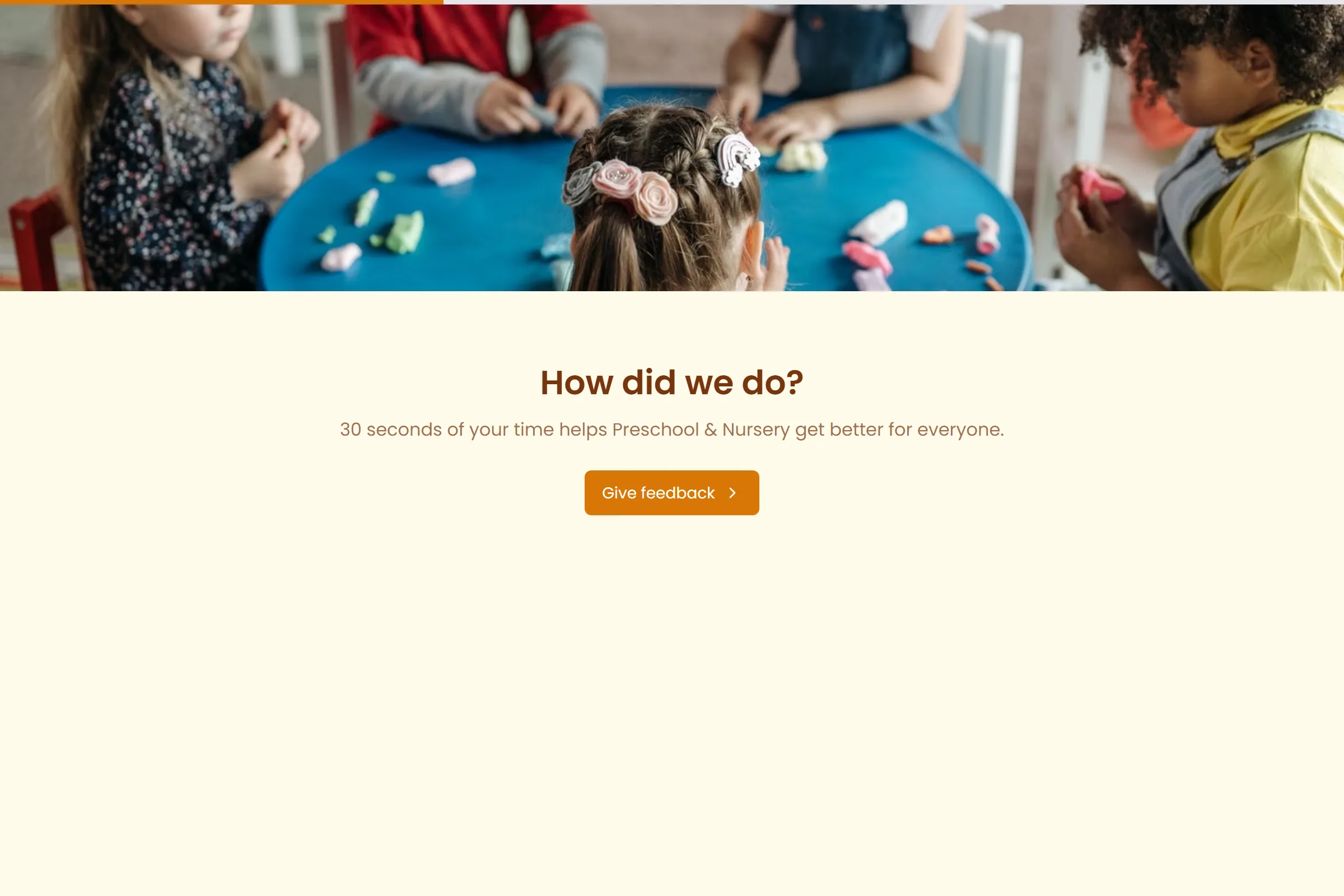 Preschool & Nursery Quick Feedback template preview