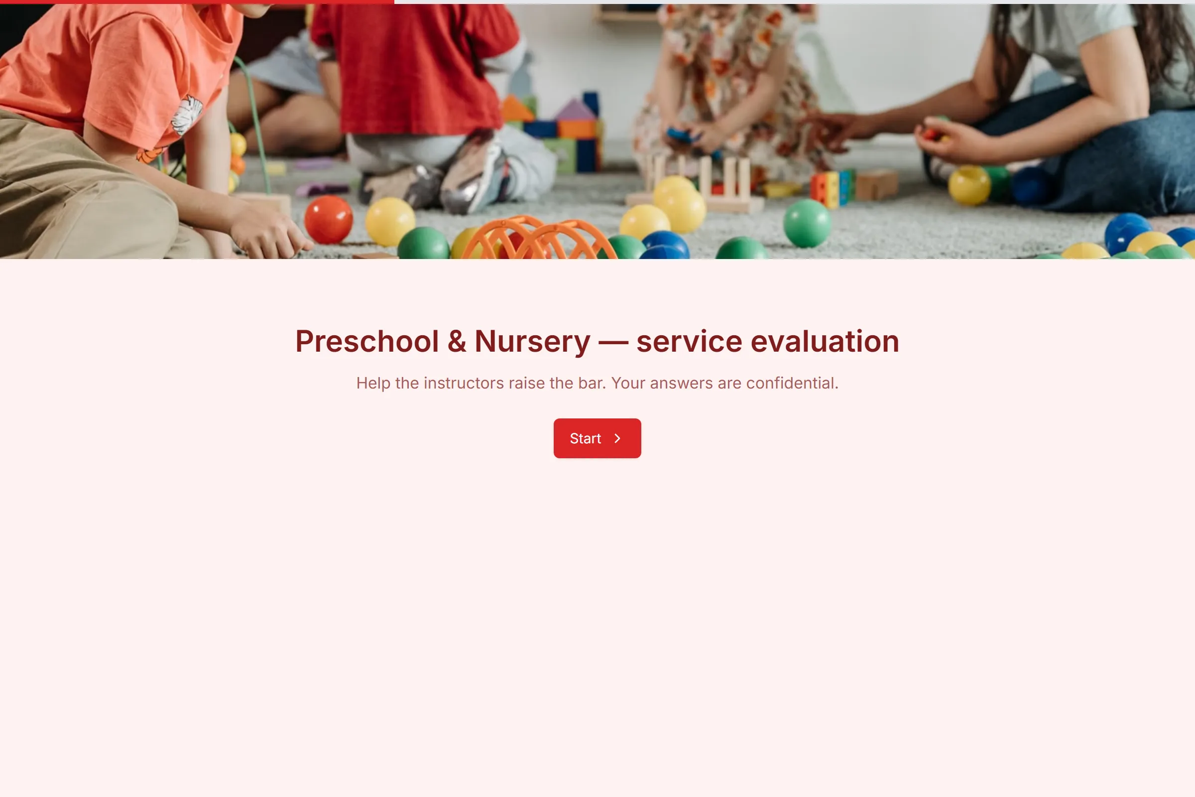 Preschool & Nursery Service Evaluation template preview
