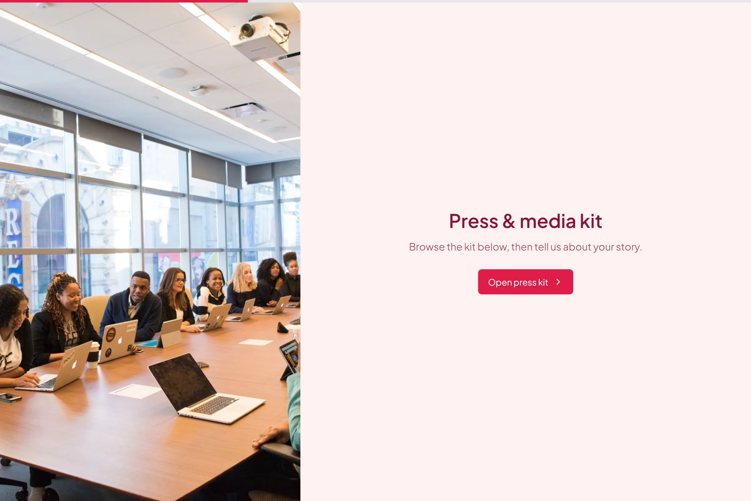 Press Kit & Media Request template preview