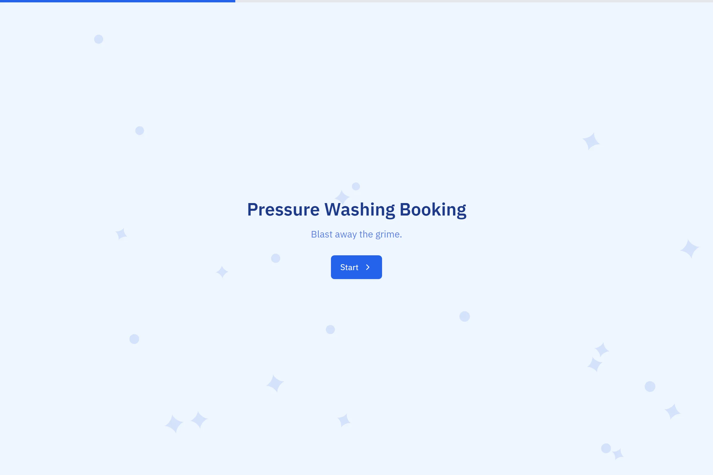 Pressure Washing Booking template preview