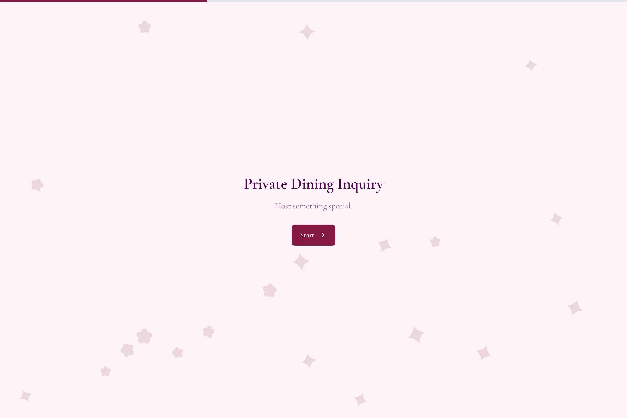 Private Dining Inquiry template preview