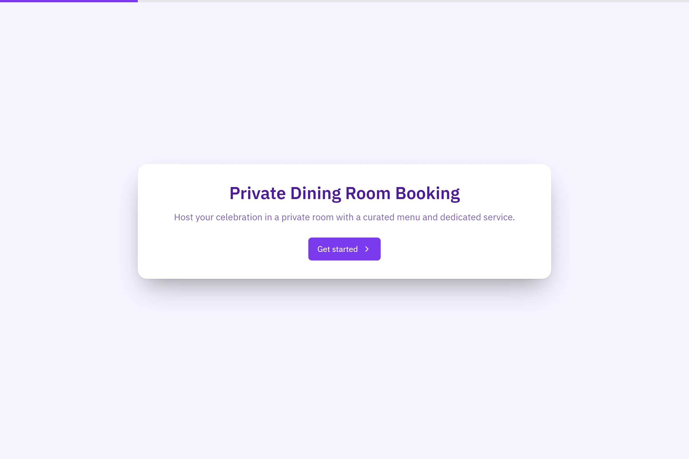 Private Dining Room Booking template preview