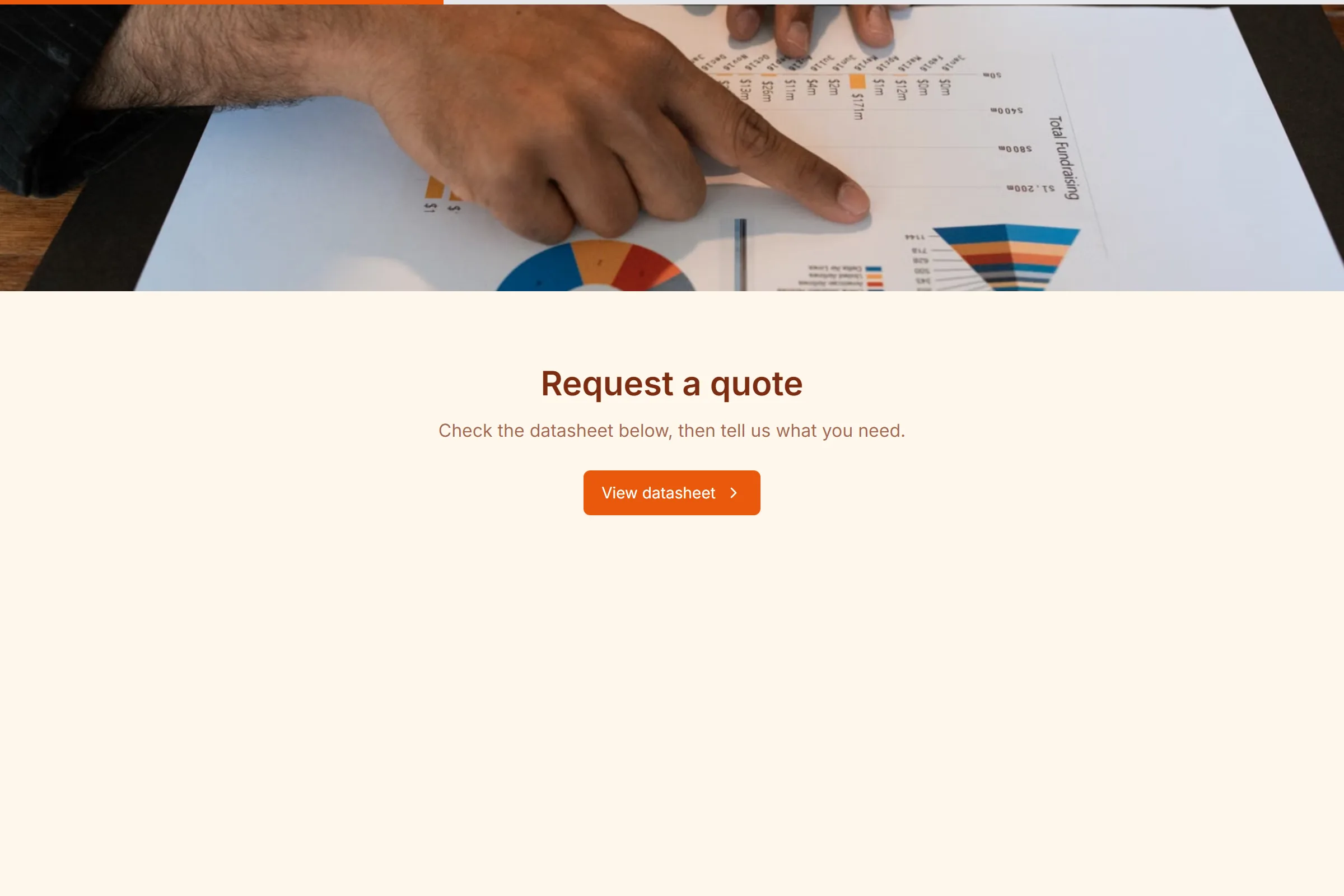 Product Datasheet & Quote Request template preview