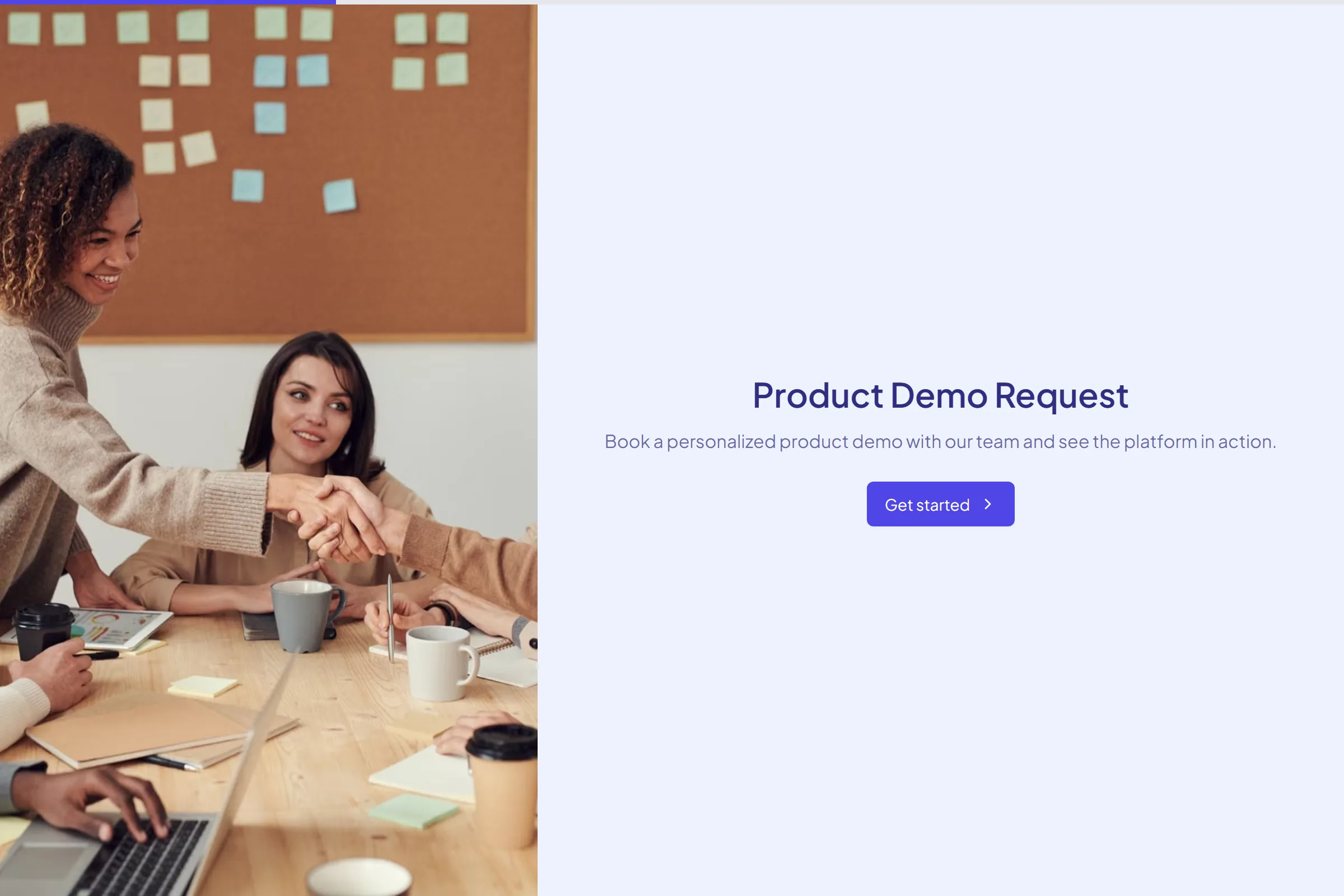 Product Demo Request template preview