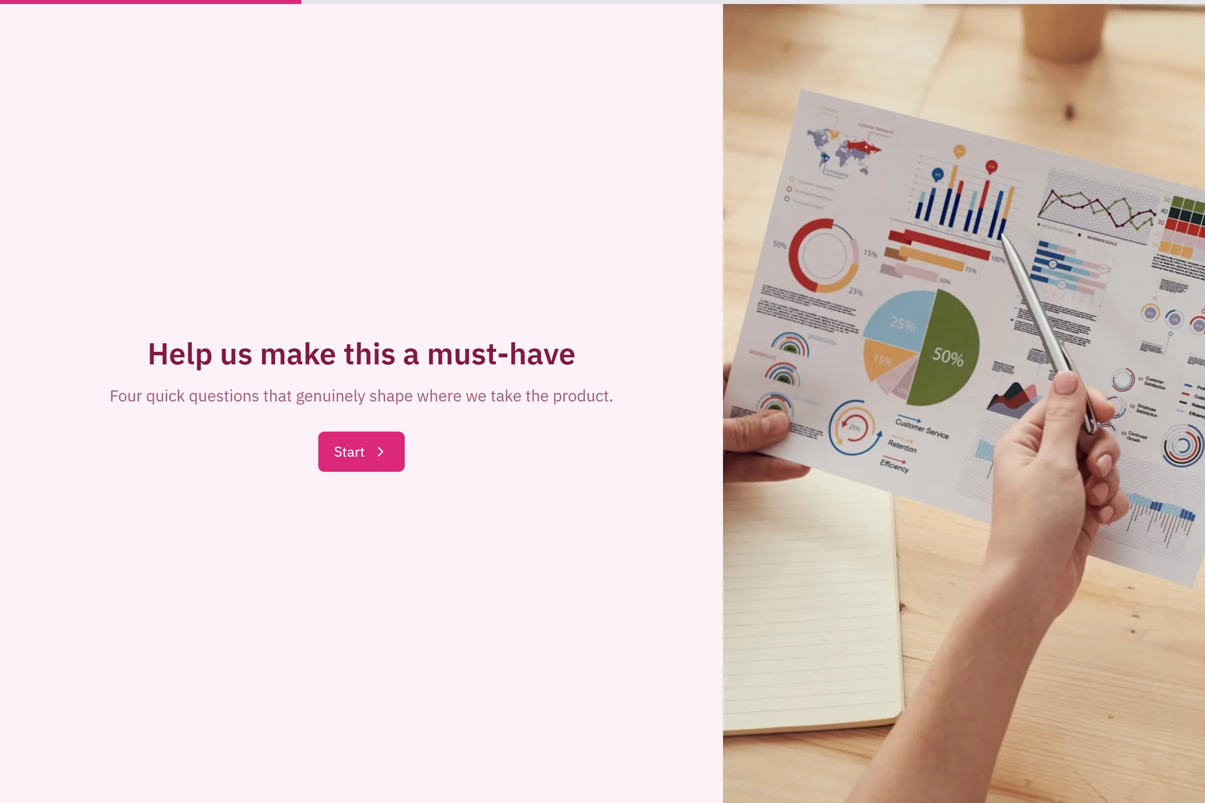 Product-Market Fit Survey (Sean Ellis) template preview
