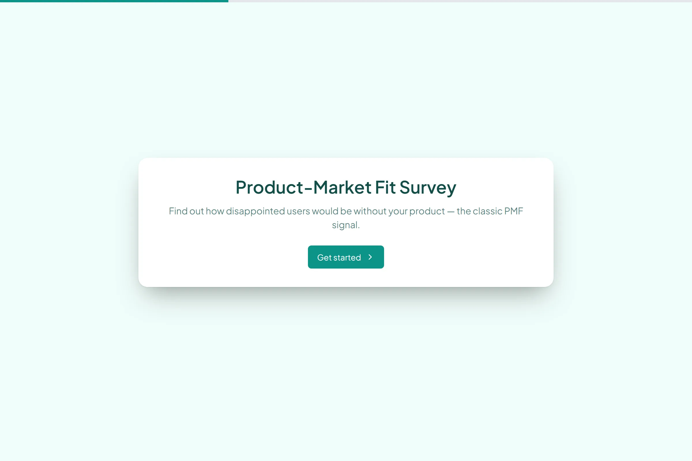 Product-Market Fit Survey template preview