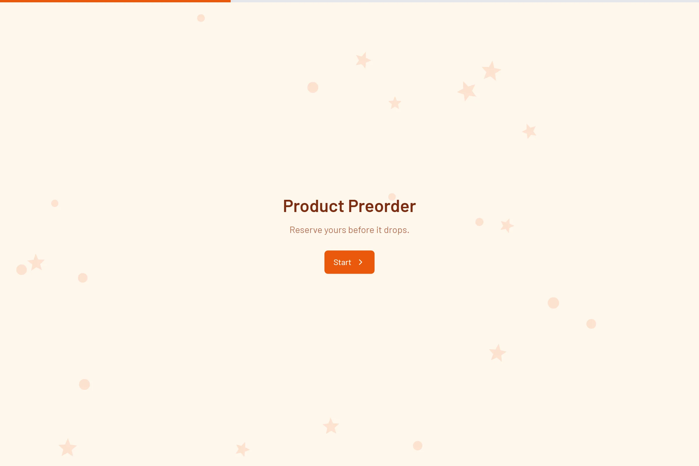 Product Preorder template preview