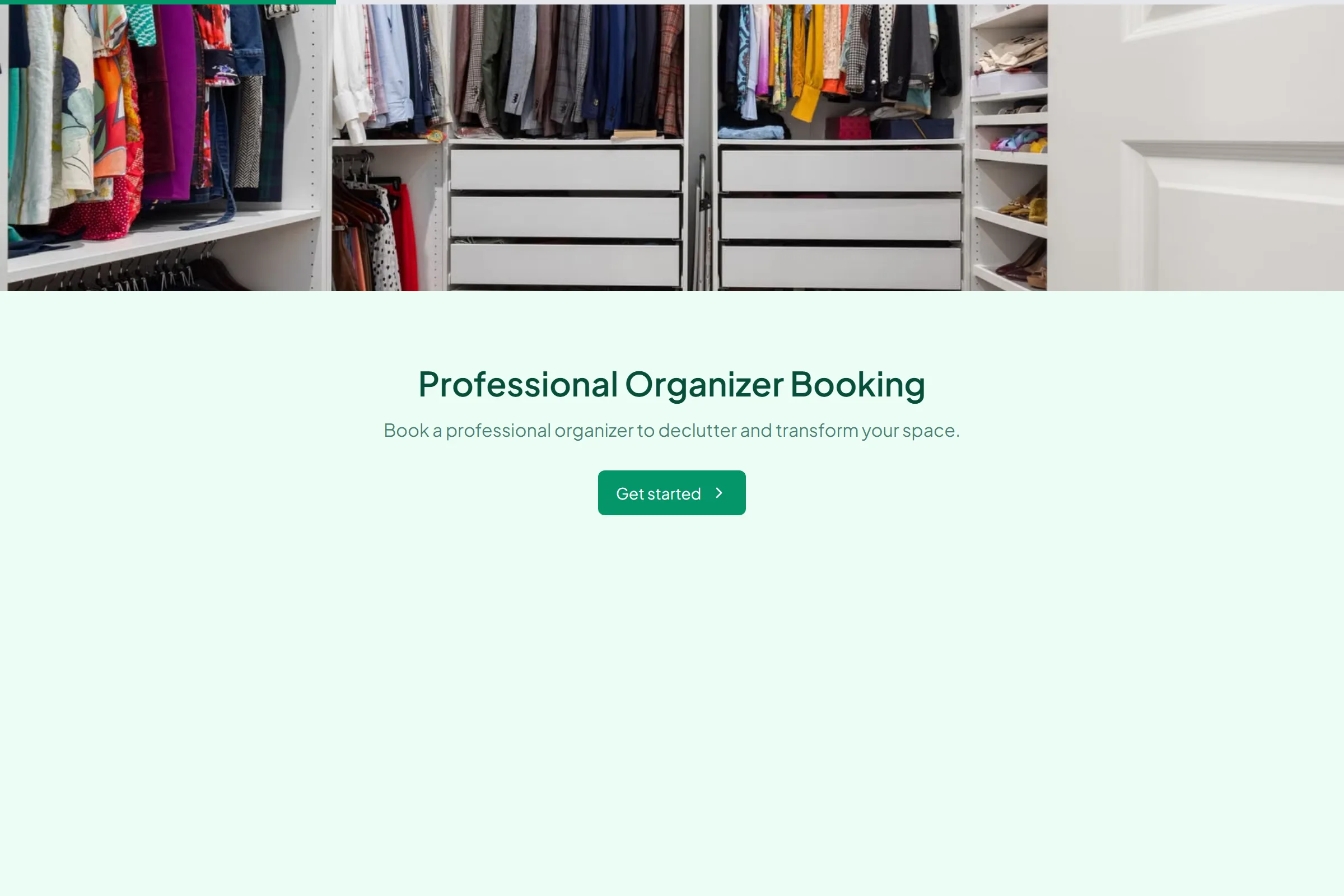 Professional Organizer Booking template preview