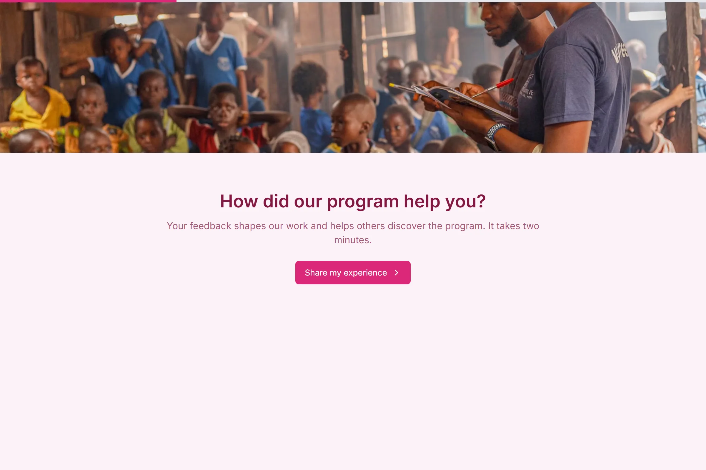 Program Impact Survey template preview