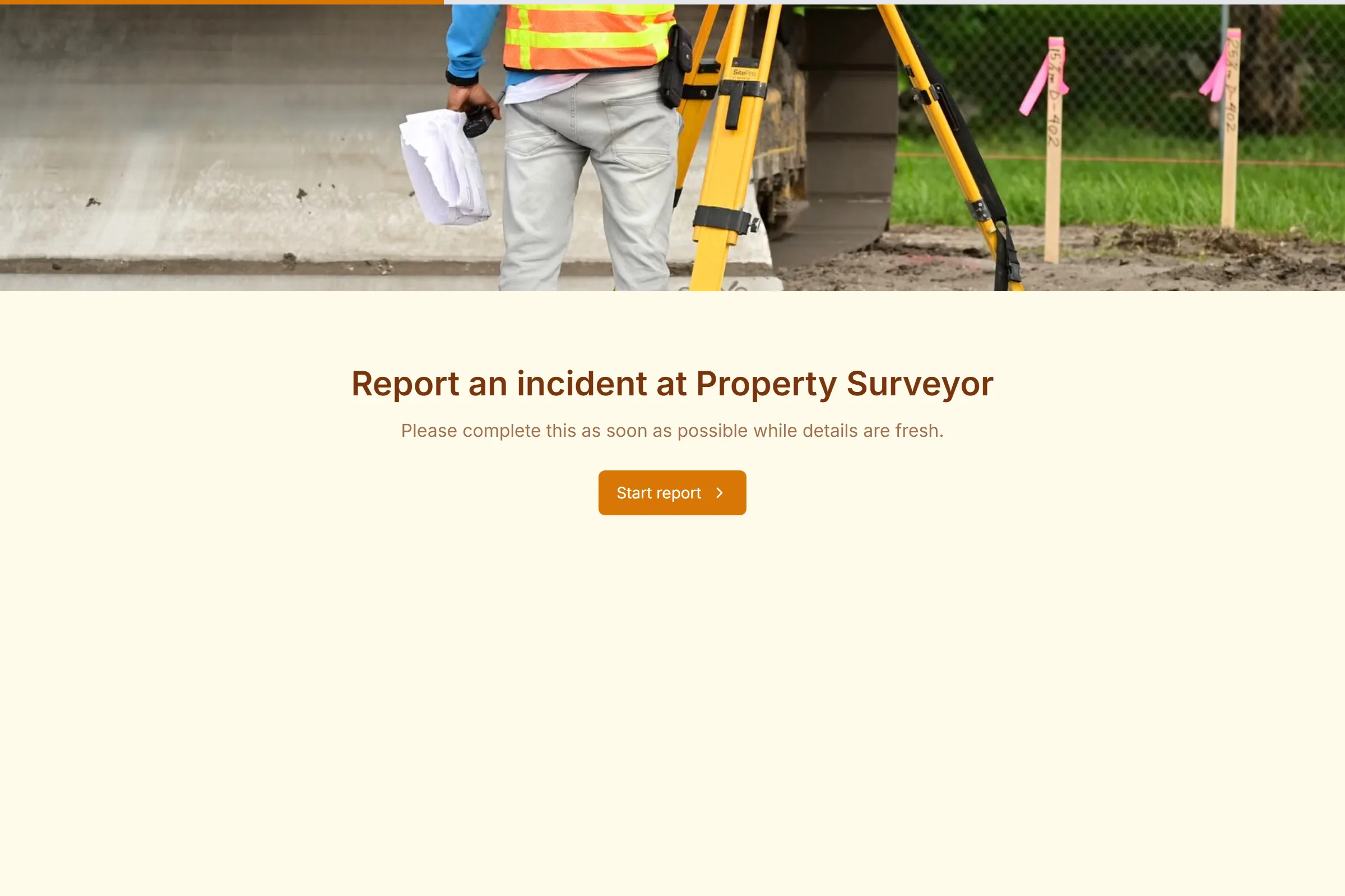 Property Surveyor Incident Report template preview