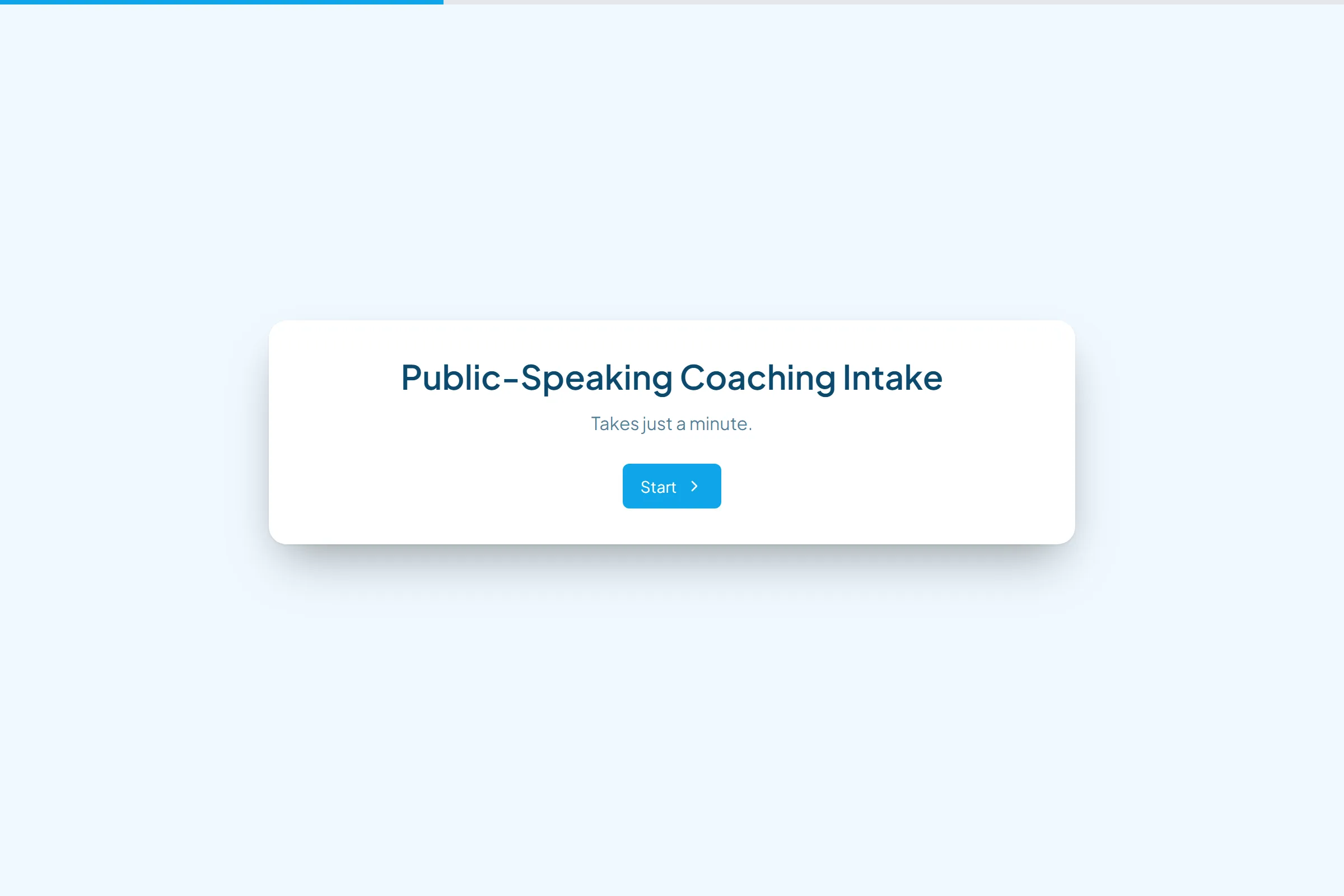 Public-Speaking Coaching Intake template preview