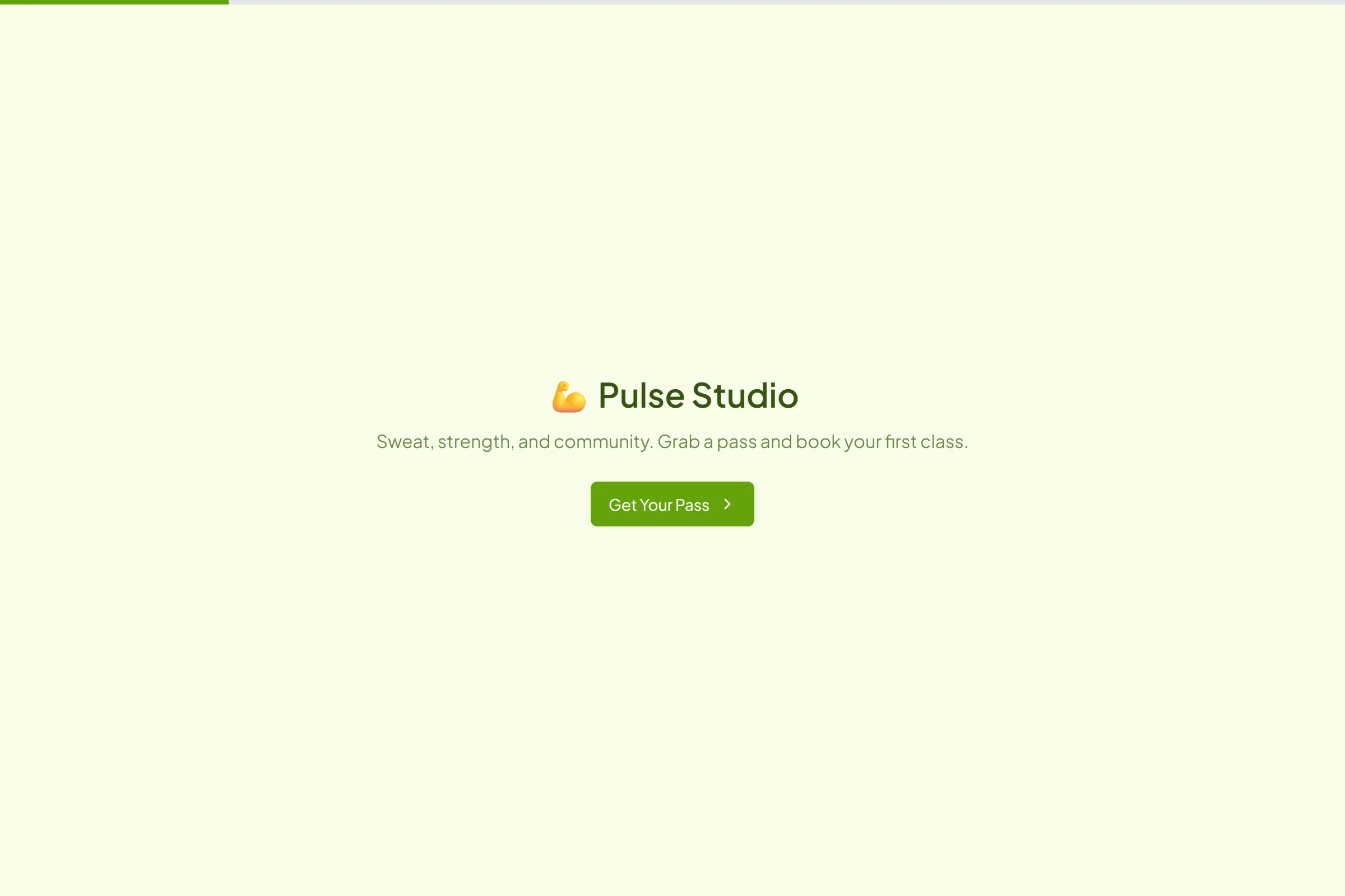 Pulse Fitness Class Pass template preview
