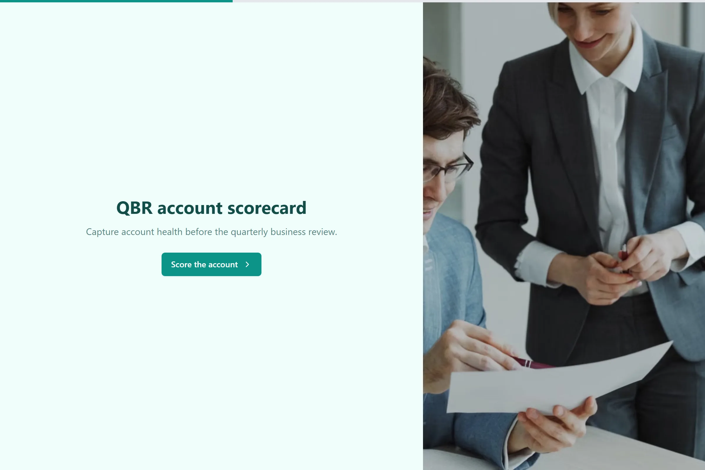 Quarterly Business Review (QBR) Scorecard preview