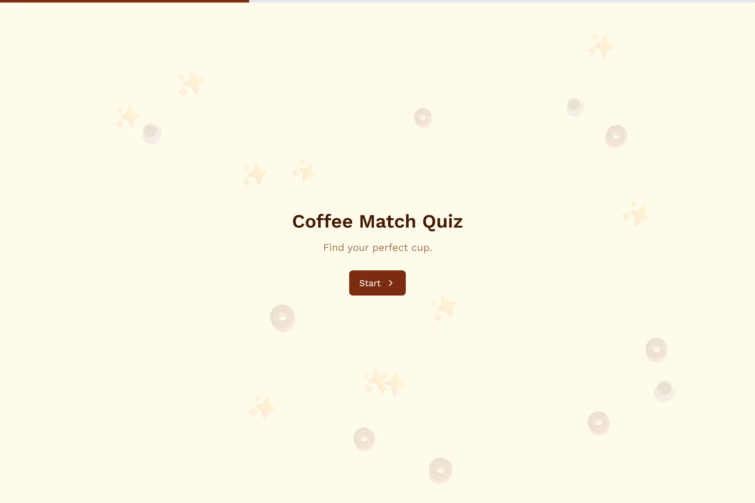 Coffee Match Quiz template preview