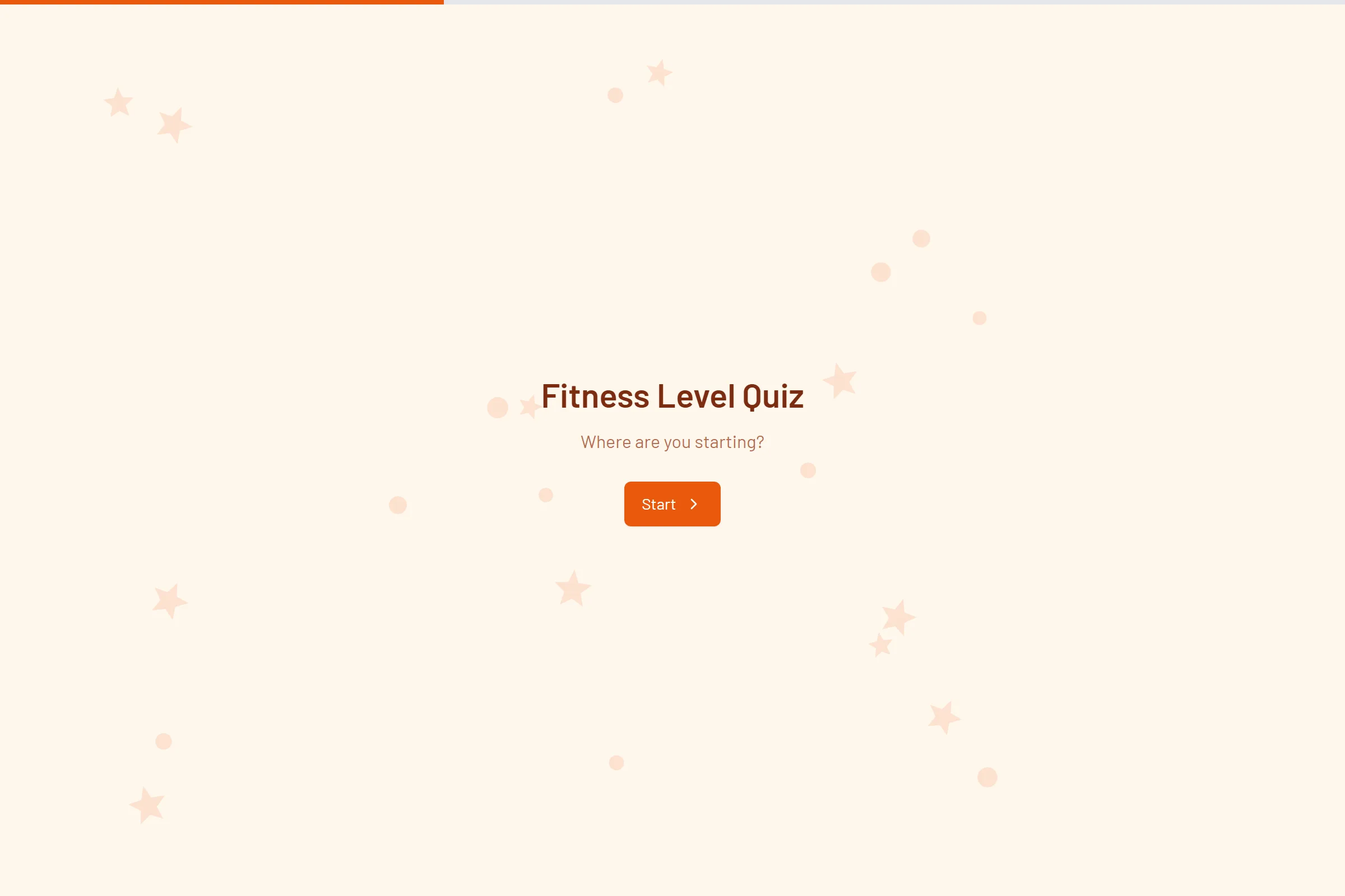 Fitness Level Quiz template preview