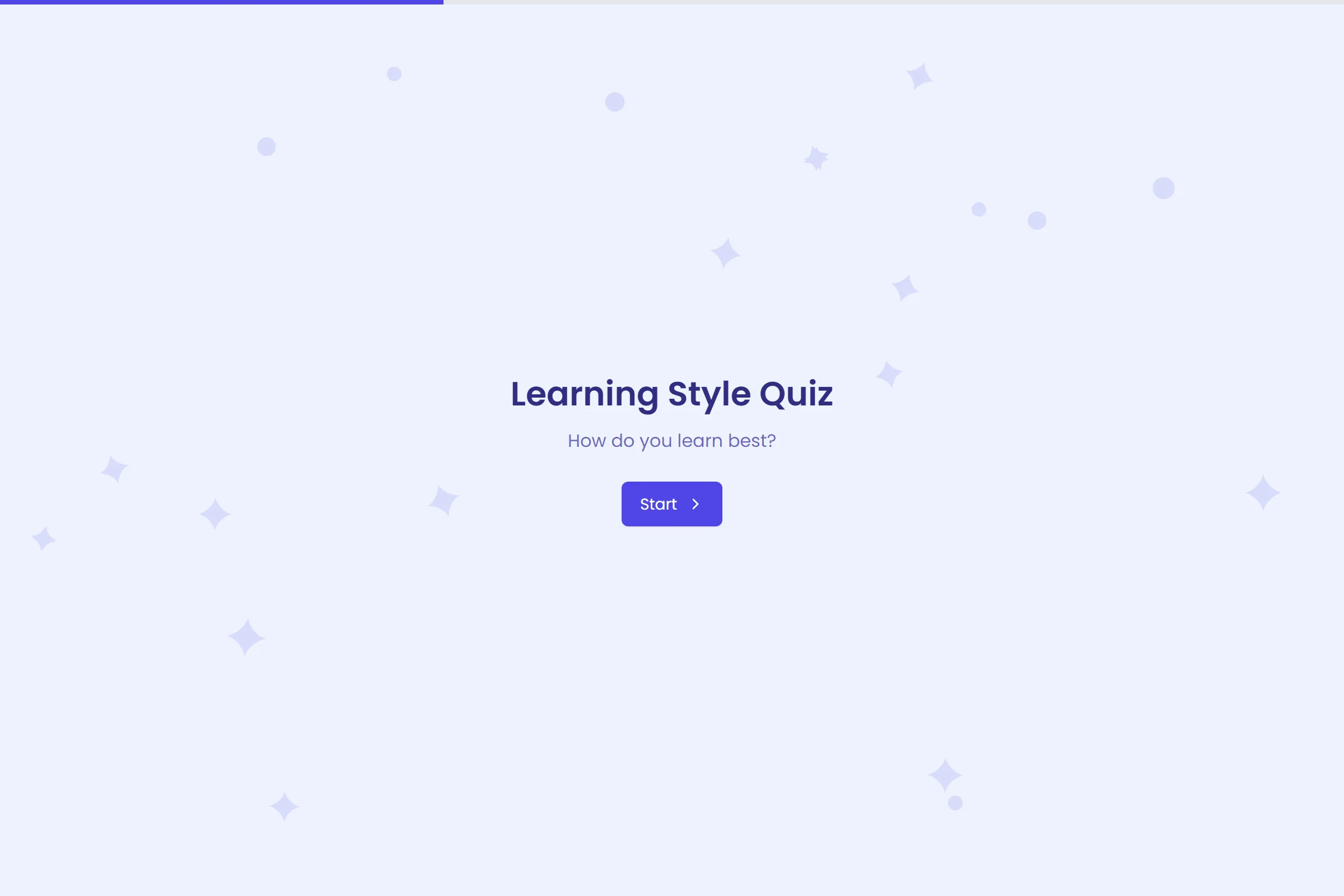 Learning Style Quiz template preview