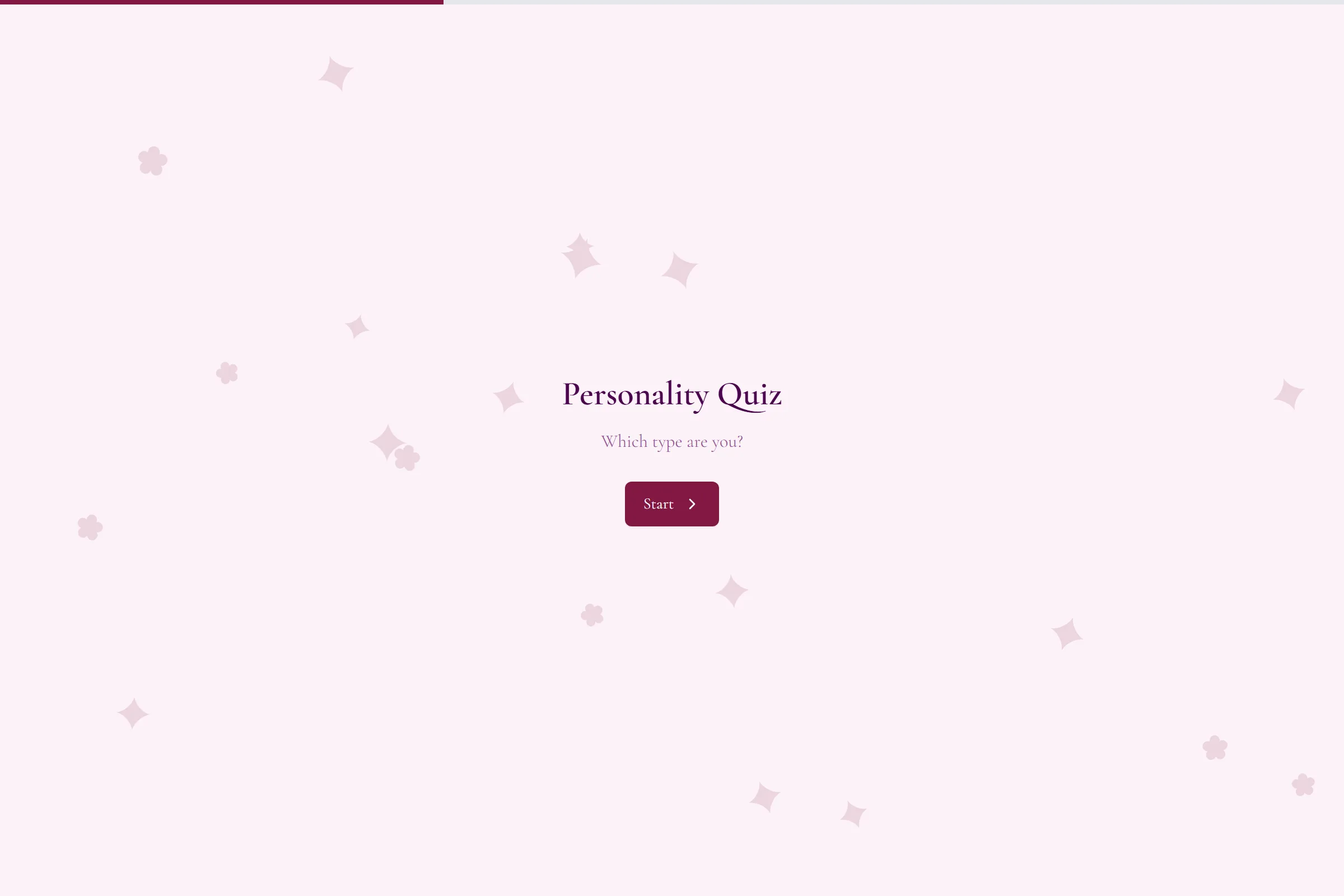 Personality Quiz template preview