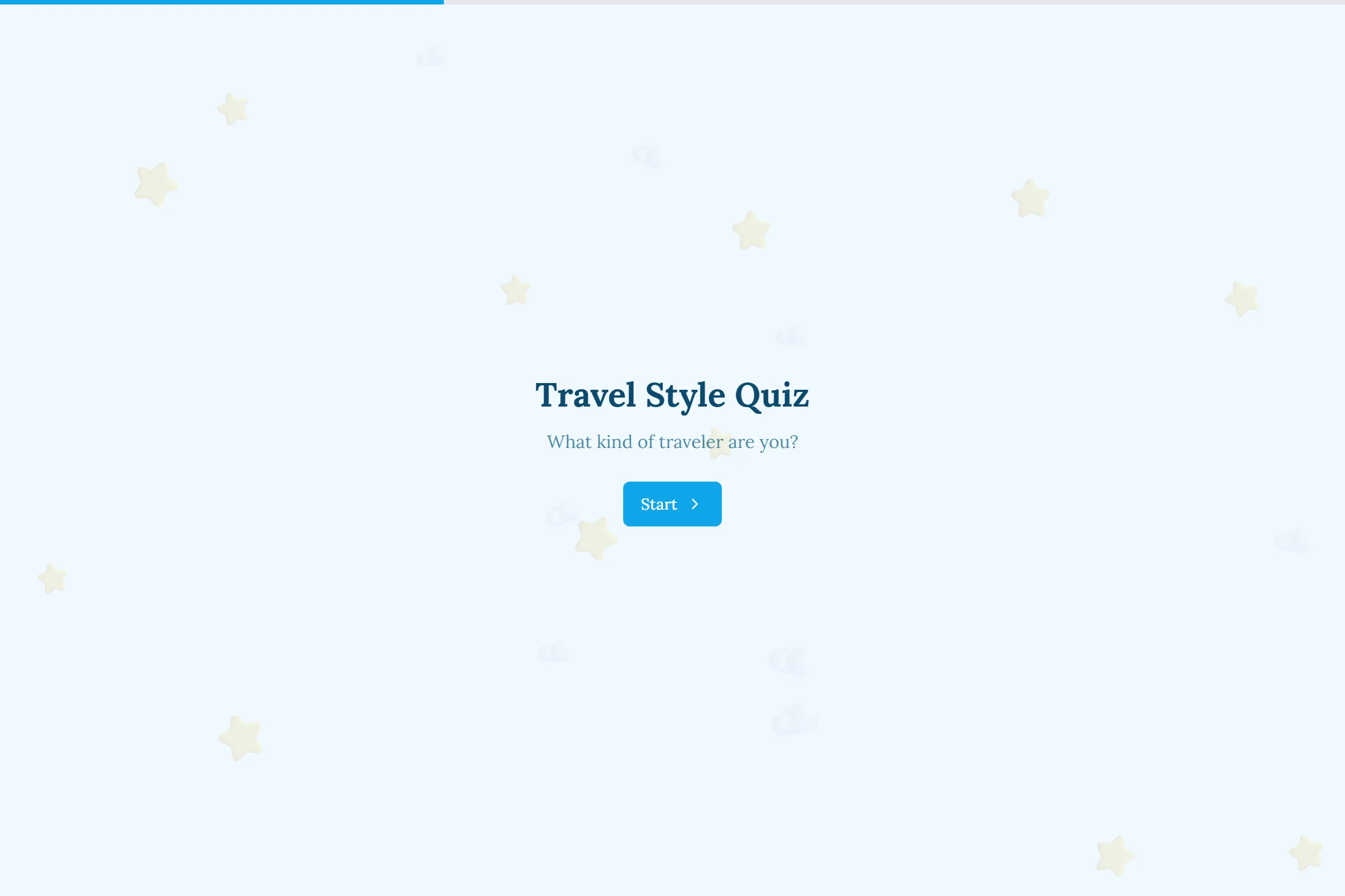 Travel Style Quiz template preview