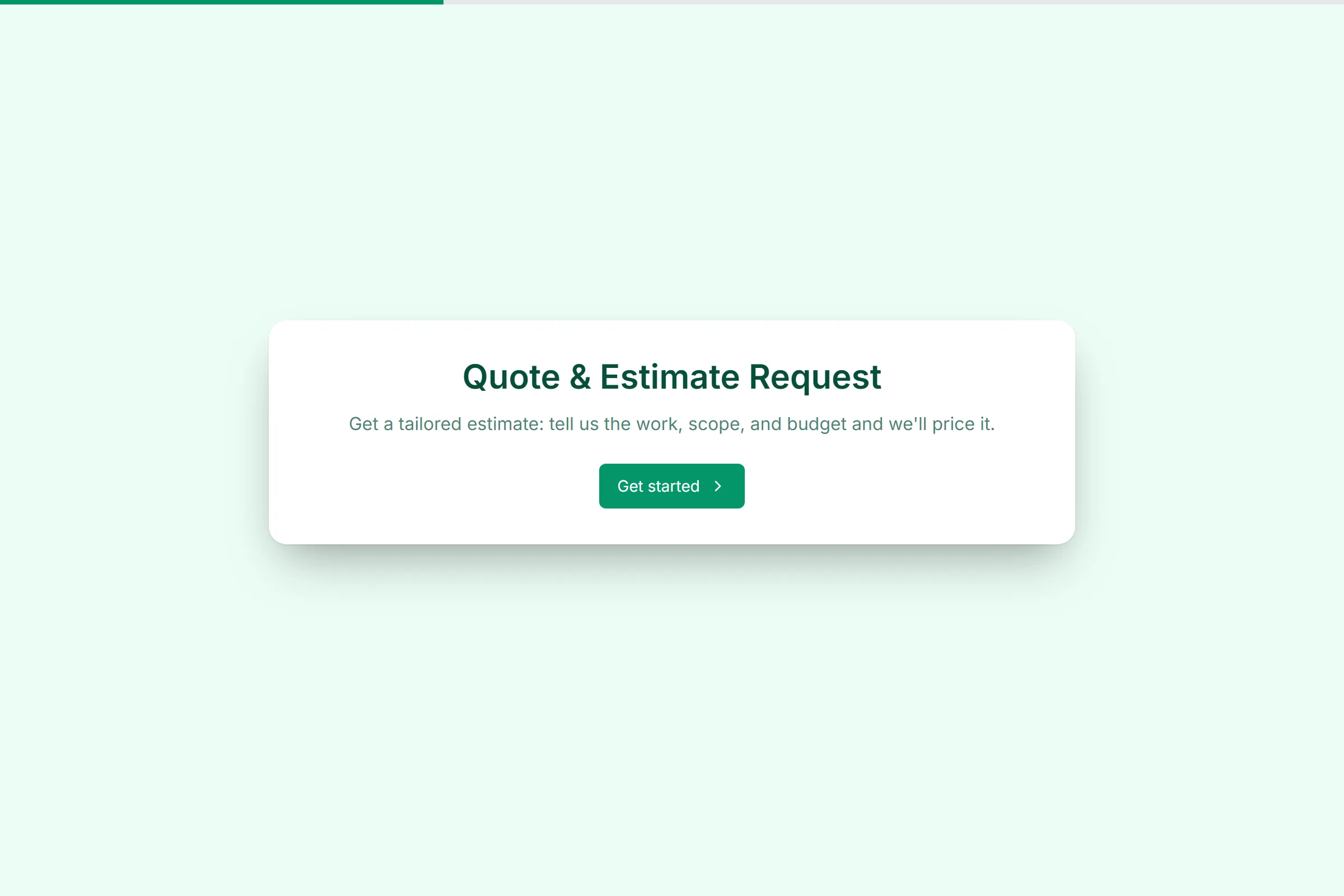 Quote & Estimate Request template preview