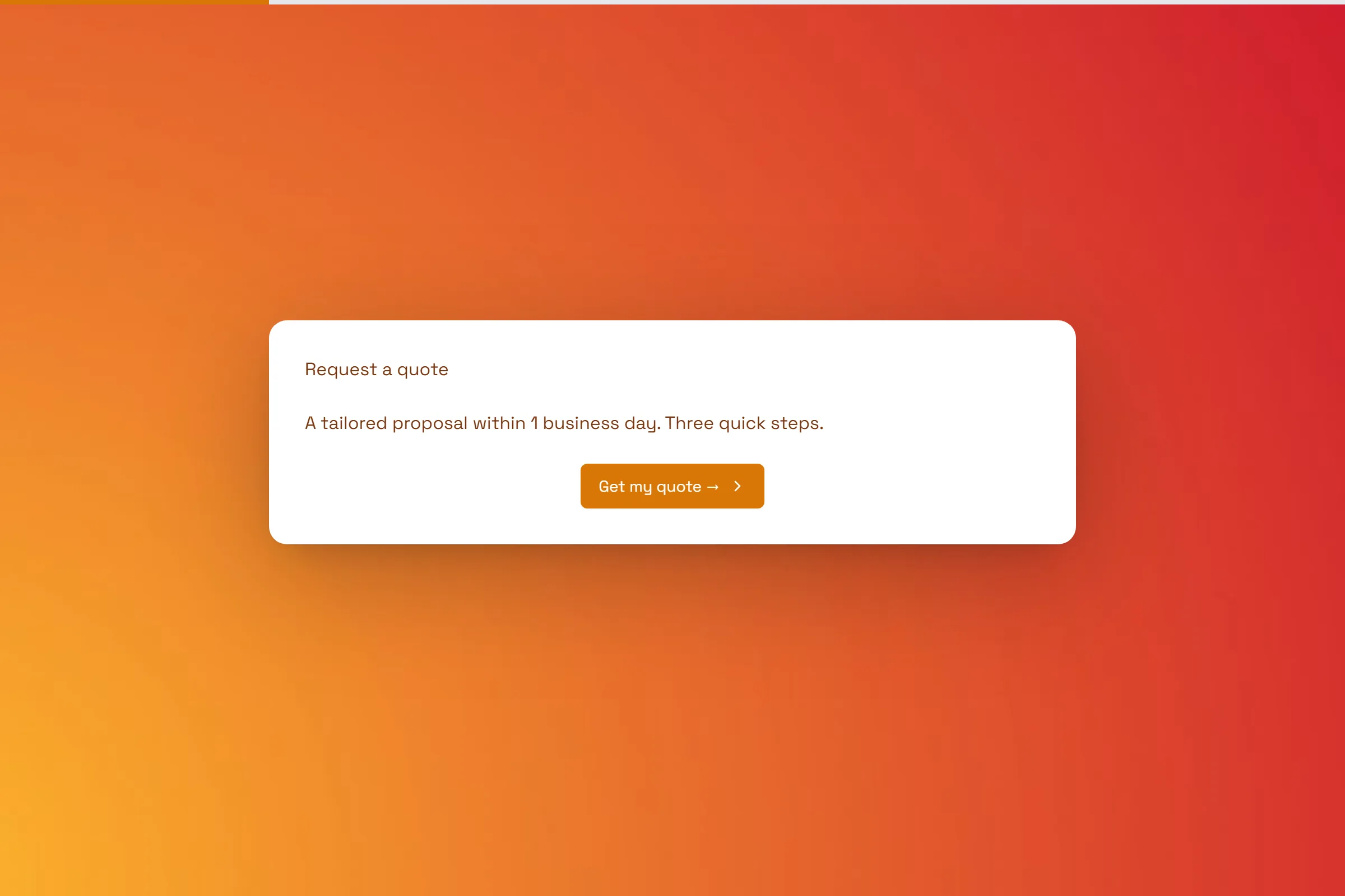 Quote Request template preview
