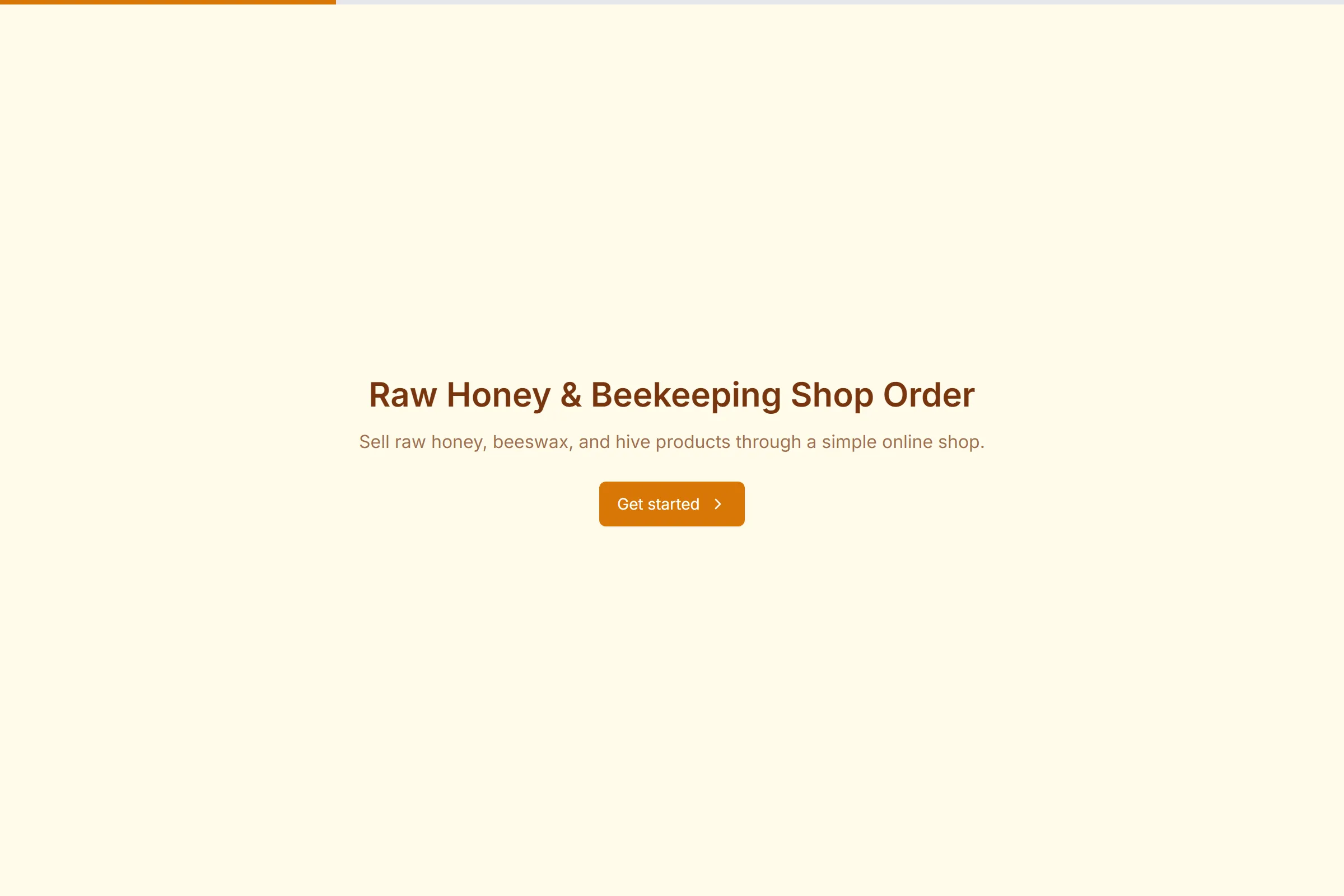 Raw Honey & Beekeeping Shop Order template preview